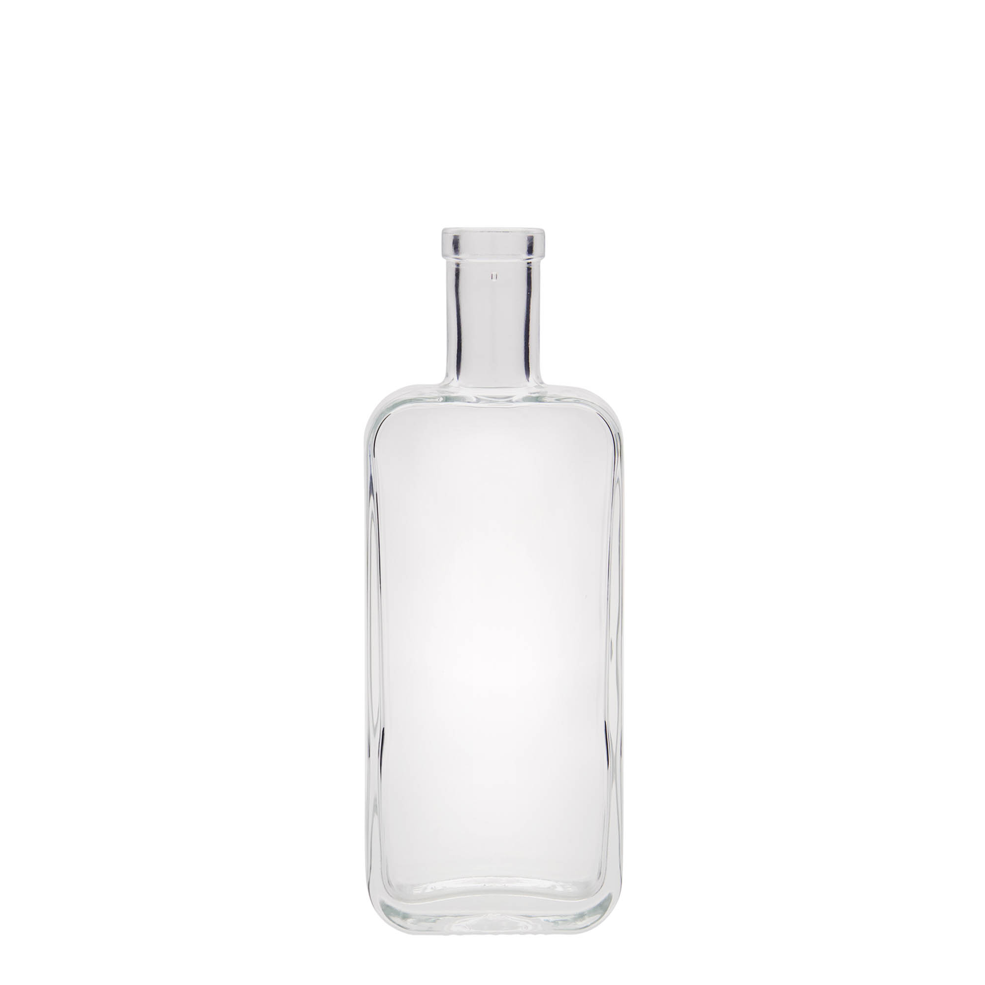 Flacon en verre 200 ml « Nice », rectangulaire, ouverture : bouchon en liège