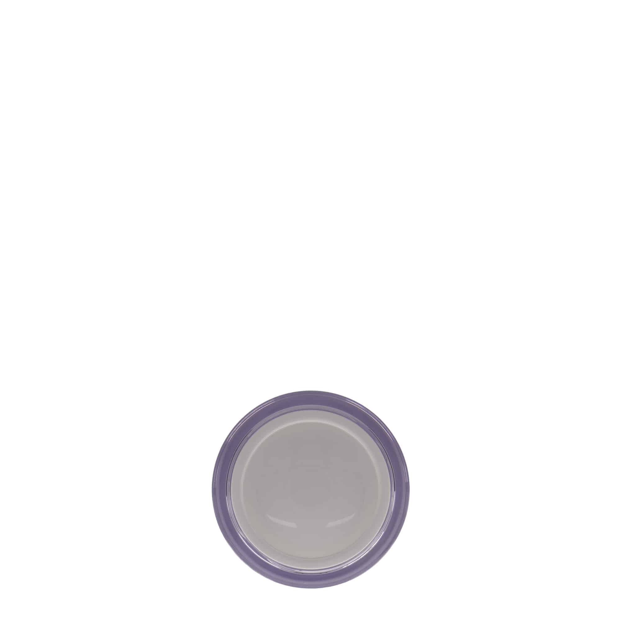 Pot 50 ml , plastique SAN, blanc, bouchage: Bougage à vis
