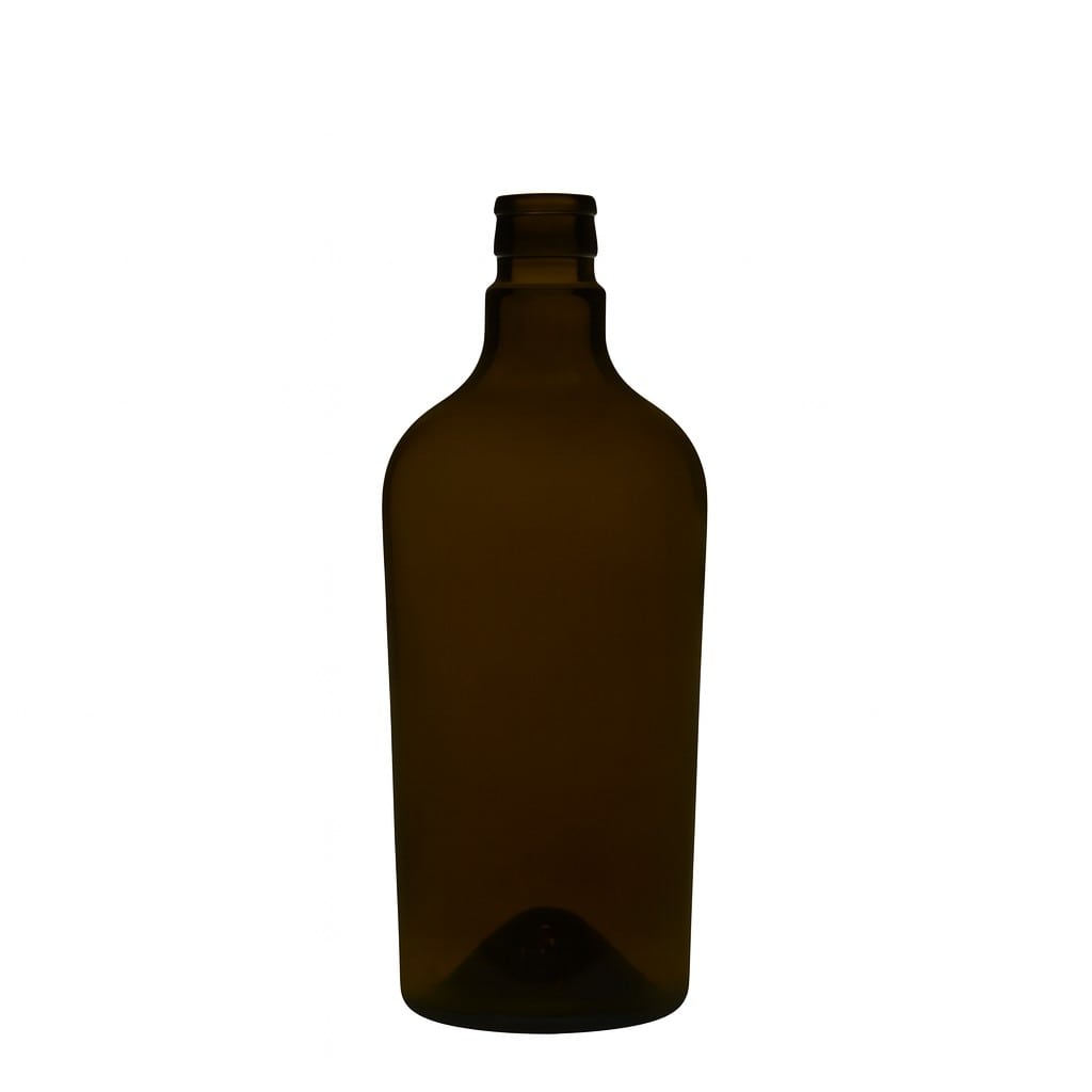 Flacon de vinaigre/huile 750 ml 'Oleum', verre, vert antique, ouverture : DOP
