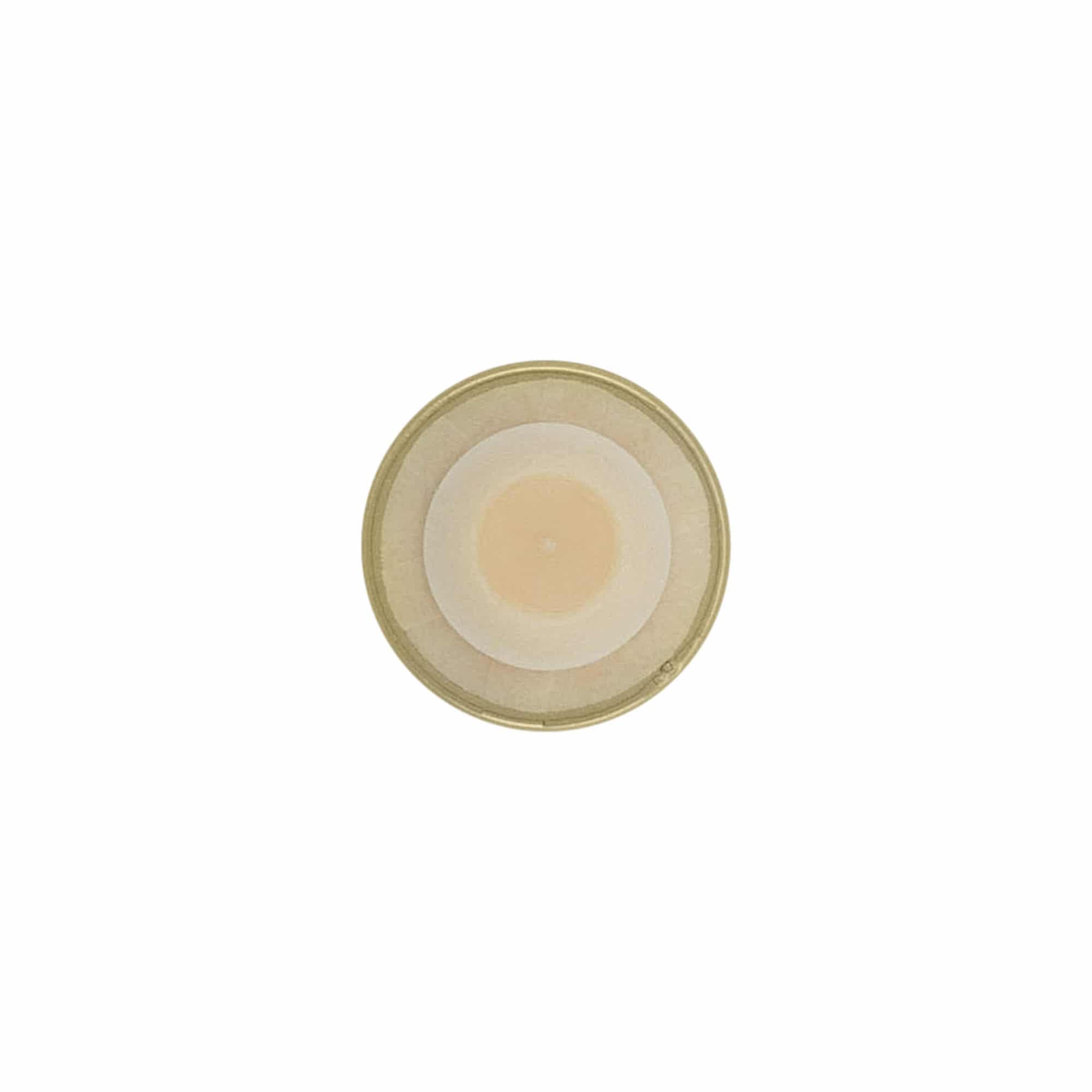 Bouchon à prise 19 mm, plastique, doré, pour embouchure : liège Bouchon à prise 19 mm, plastique, doré, pour embouchure : liège
