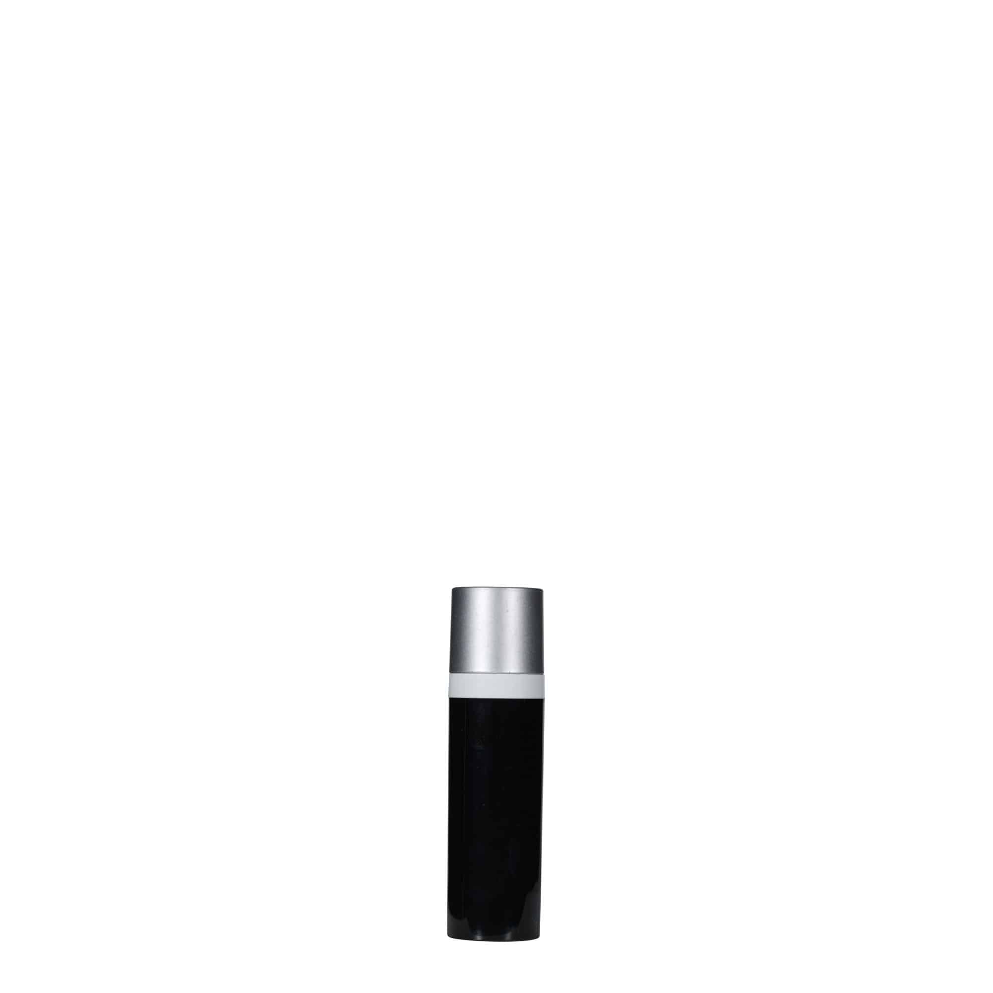 Flacon airless tête de pompe 'Micro', plastique PP, noir