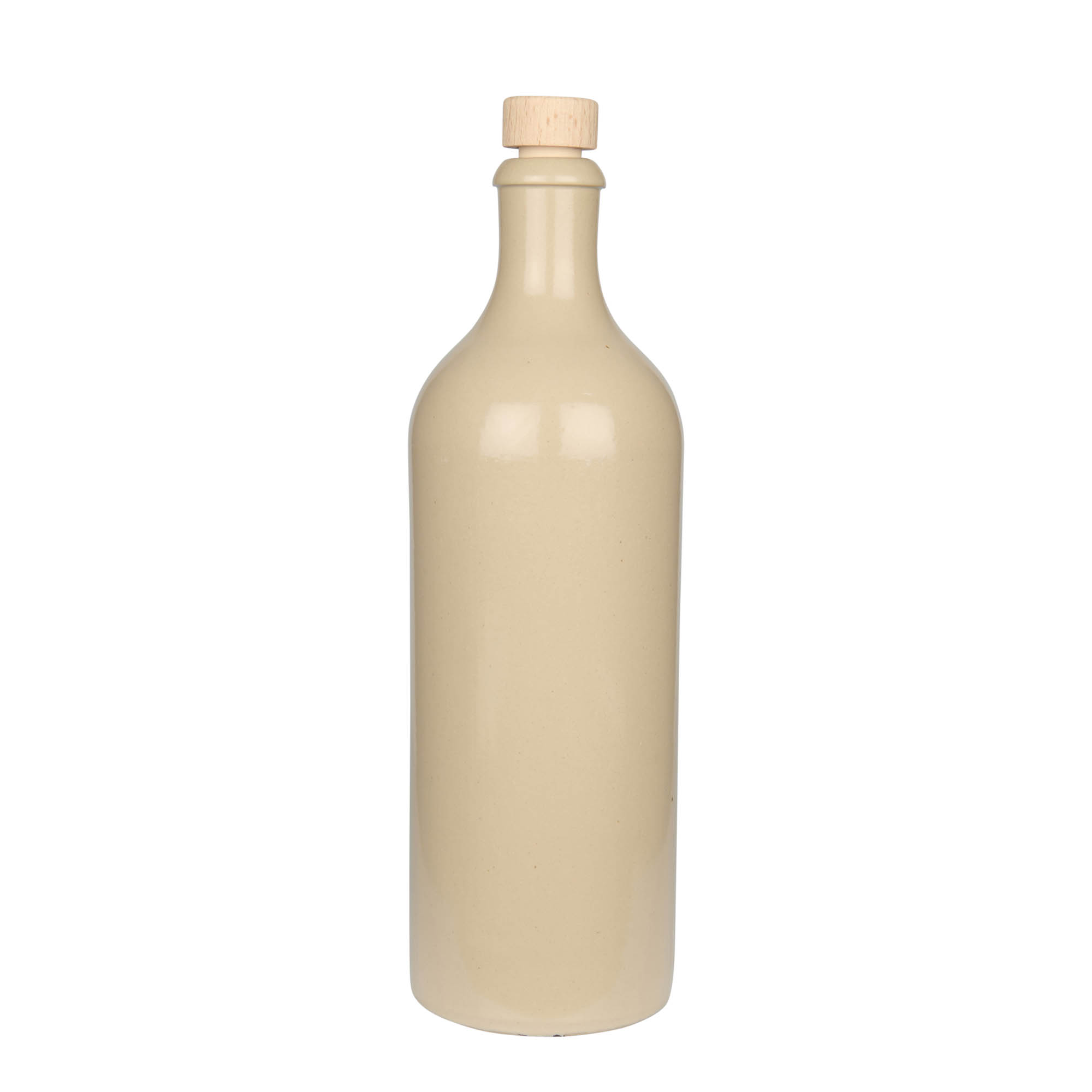 Cruche en grès de 750 ml, beige, ouverture : bouchon en liège
