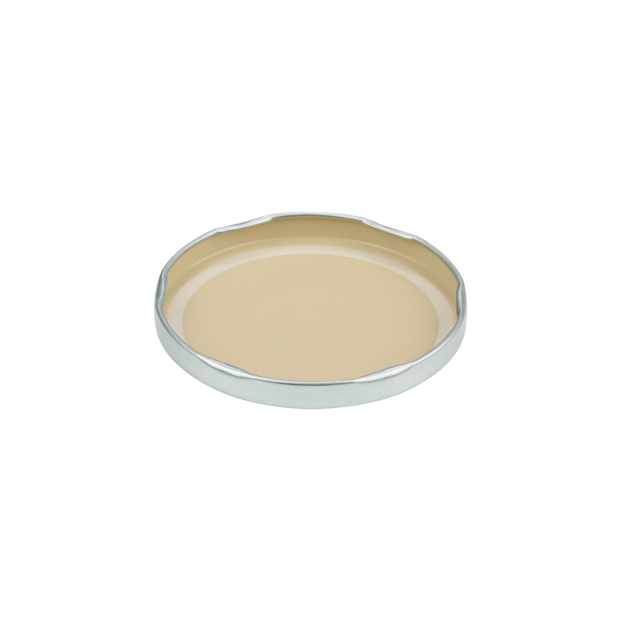 Bouchon à vis, tôle blanche, argenté, pour ouverture : TO 82