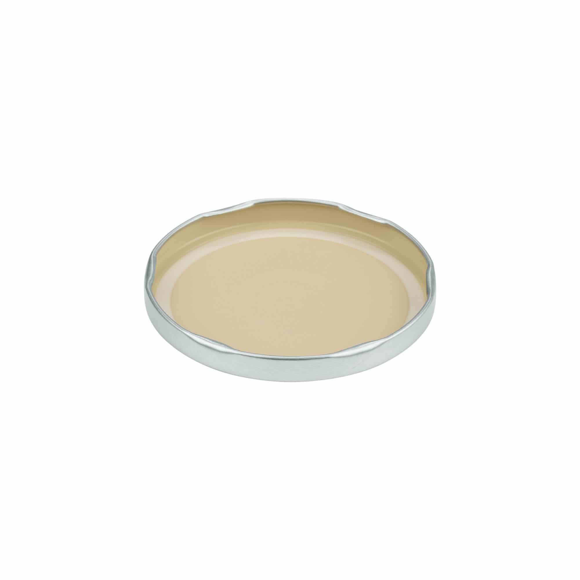 Bouchon à vis, tôle blanche, argenté, pour ouverture : TO 82