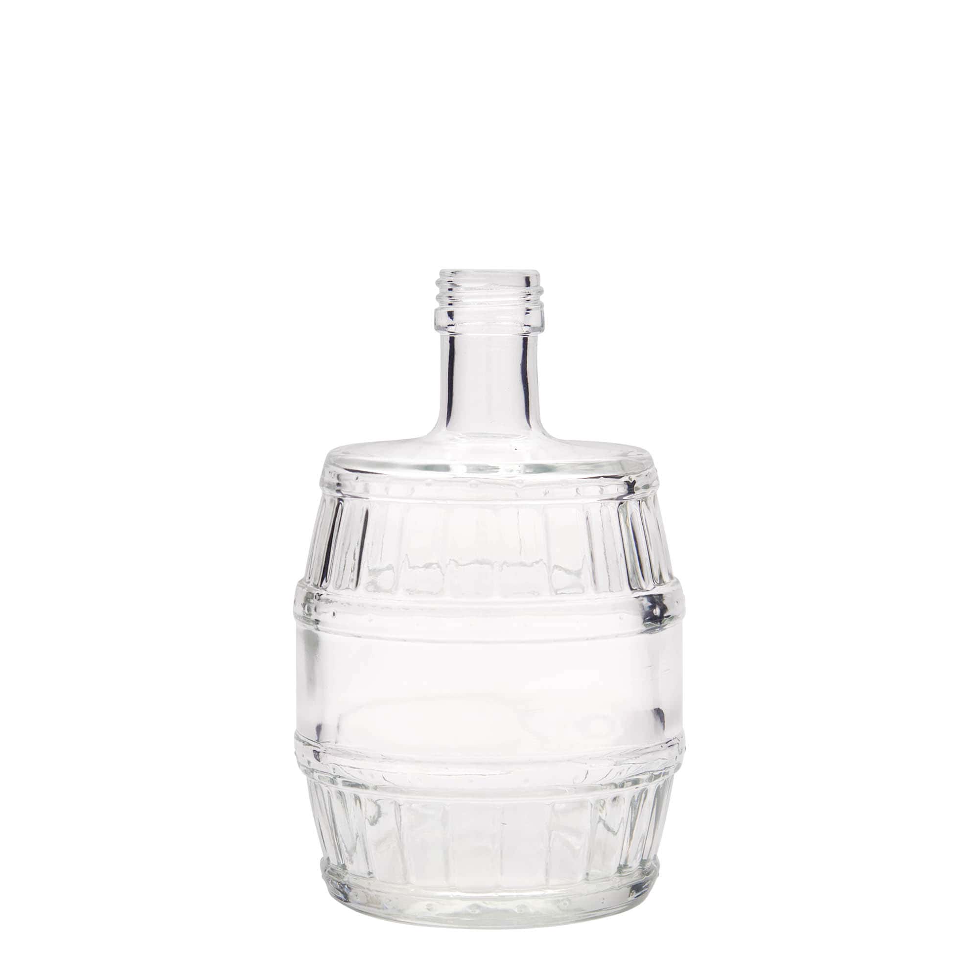 Bouteille en verre de 500 ml « fût », ouverture : PP 28