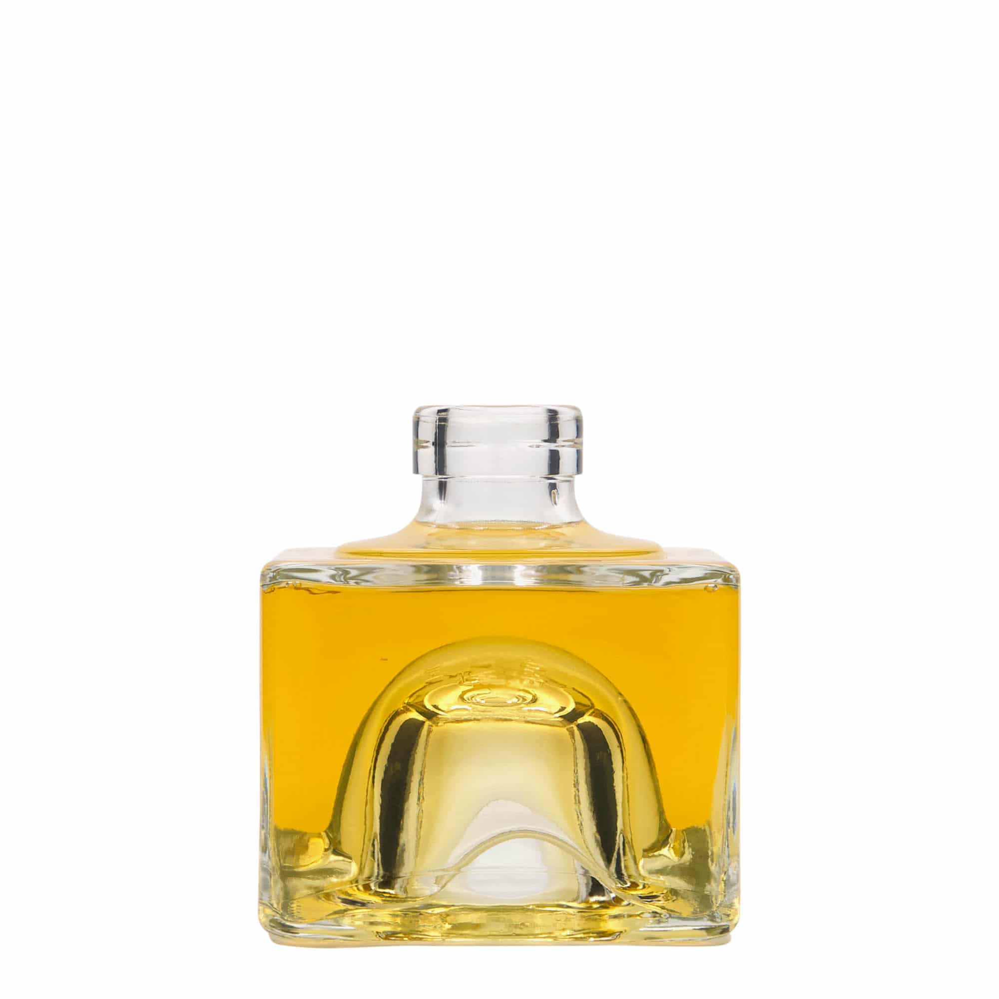 Flacon en verre 200 ml « Cocolores », carré, ouverture : bouchon en liège