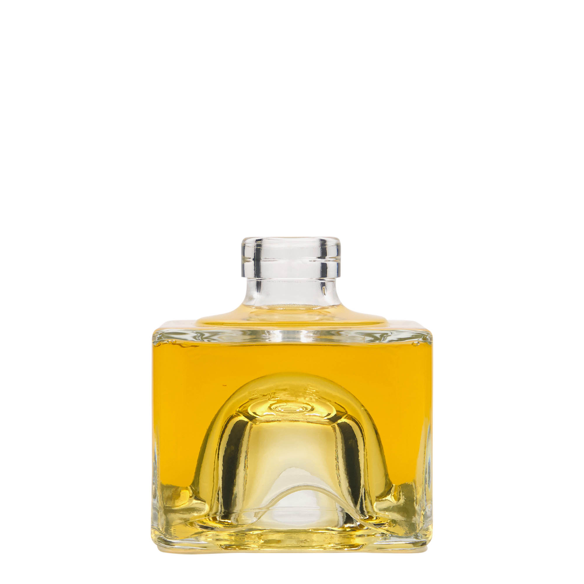 Flacon en verre 200 ml « Cocolores », carré, ouverture : bouchon en liège