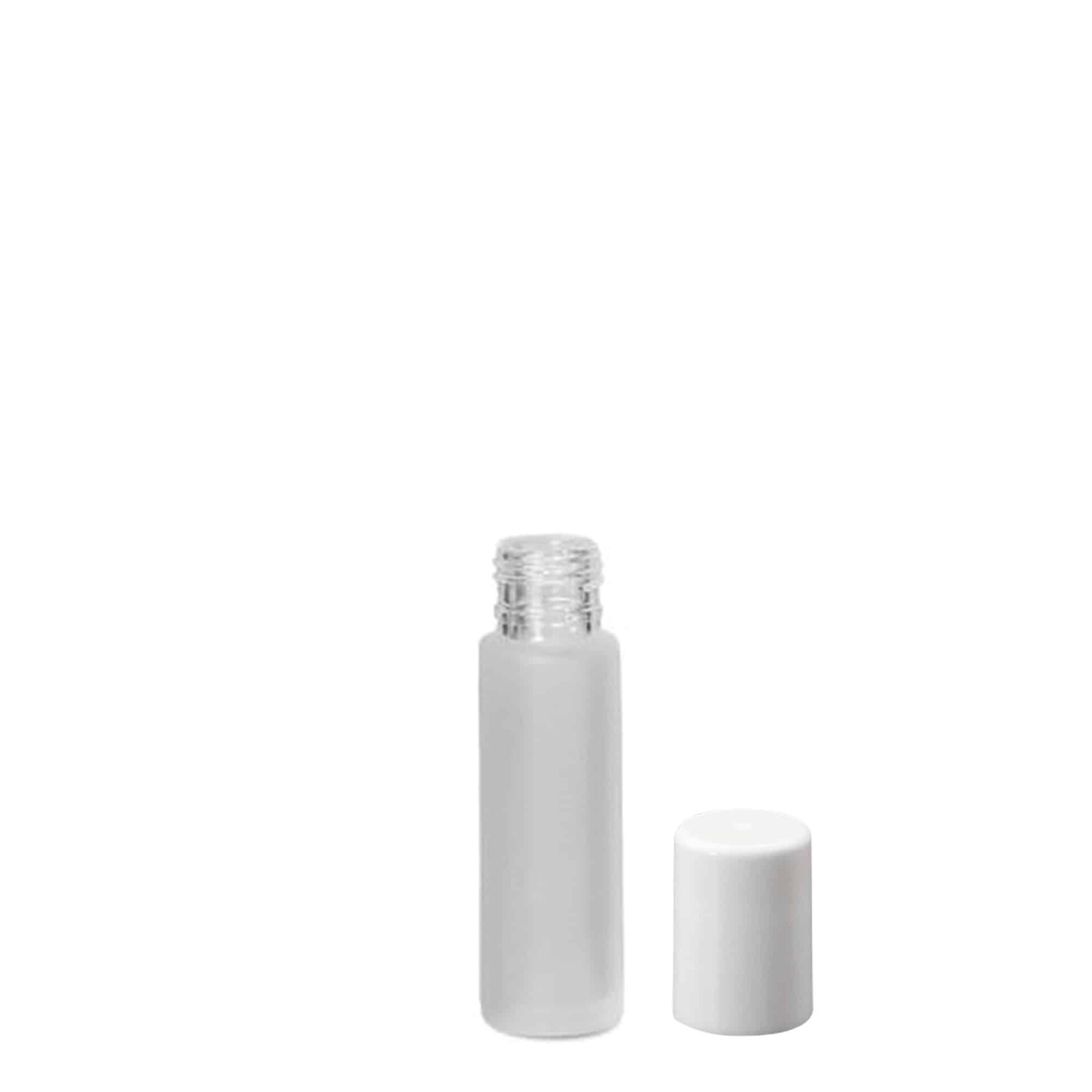 Flacon roll-on 10 ml, verre, givré, ouverture : bouchon à vis