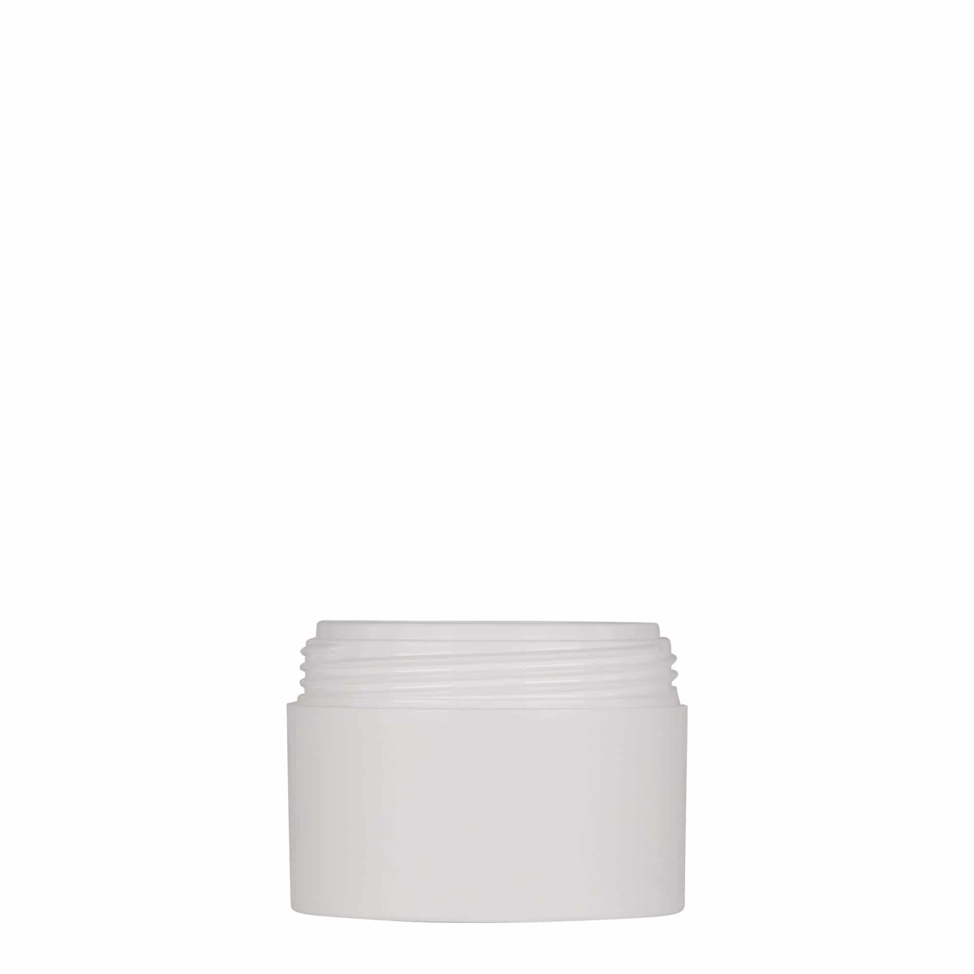 Boîte en plastique 50 ml 'Antonella', PP, blanche, bouchage: Bougage à vis Boîte en plastique 50 ml 'Antonella', PP, blanche, bouchage: Bougage à vis
