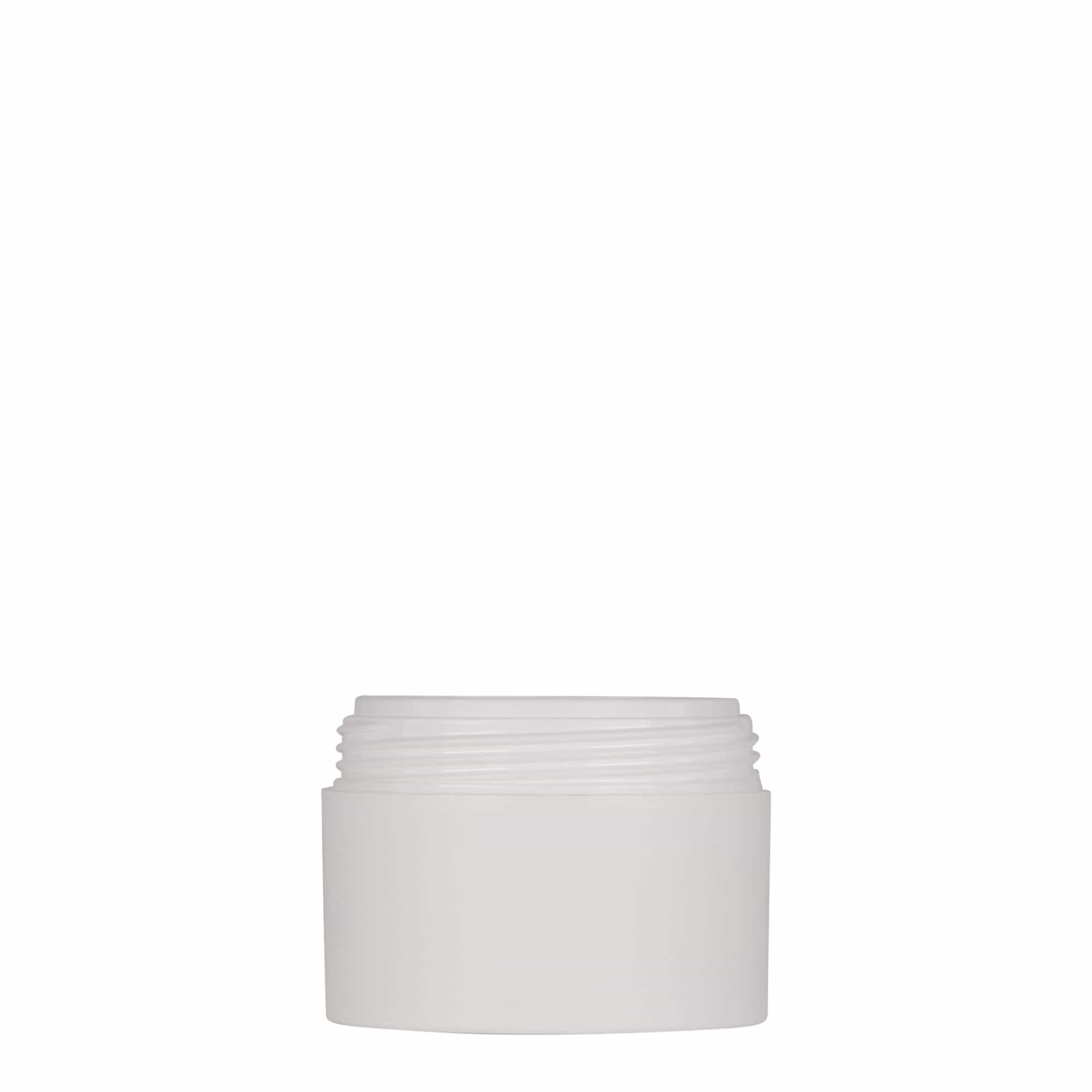 50 ml boîte en plastique « Antonella », PP, blanc, ouverture : bouchon à vis