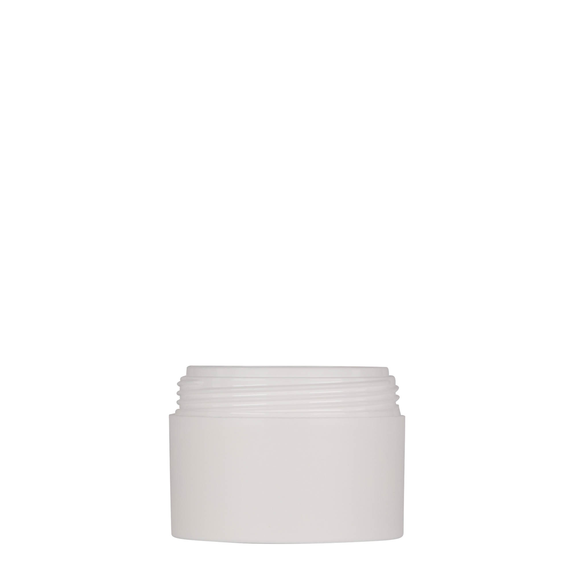 50 ml boîte en plastique « Antonella », PP, blanc, ouverture : bouchon à vis