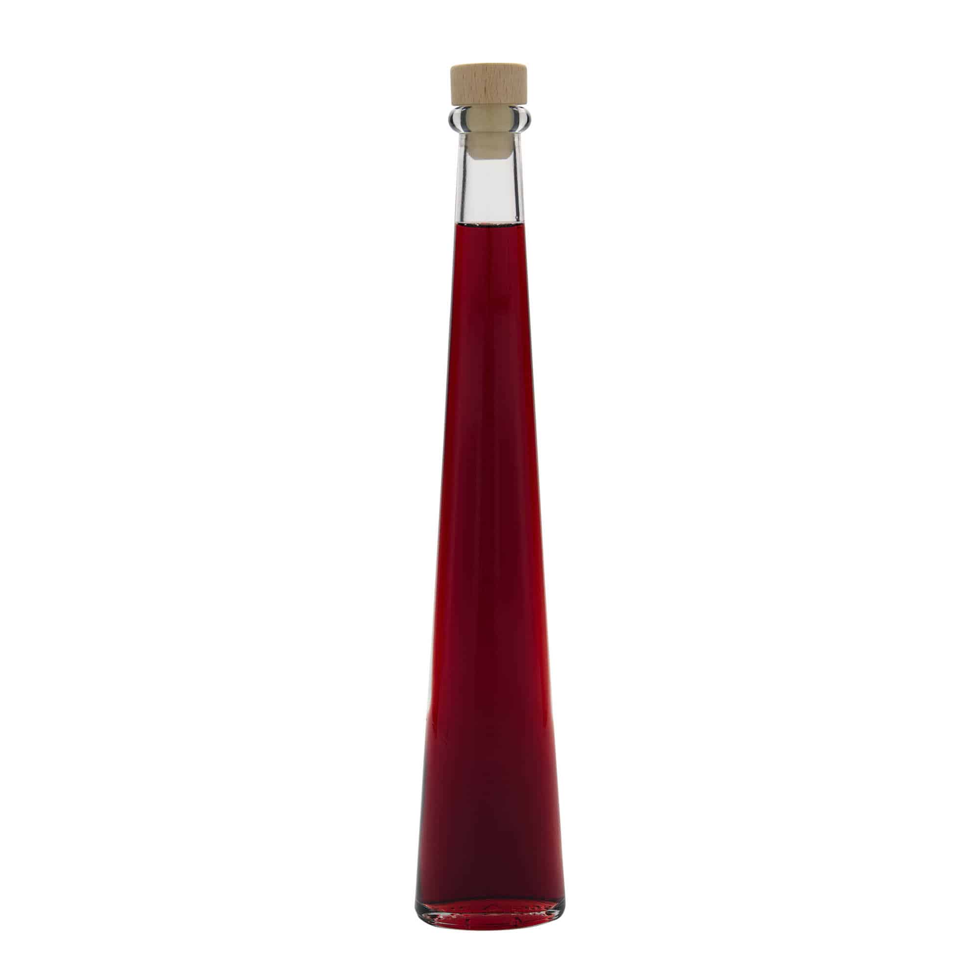Flacon en verre 200 ml « Dama Ovale », ovale, ouverture : bouchon en liège