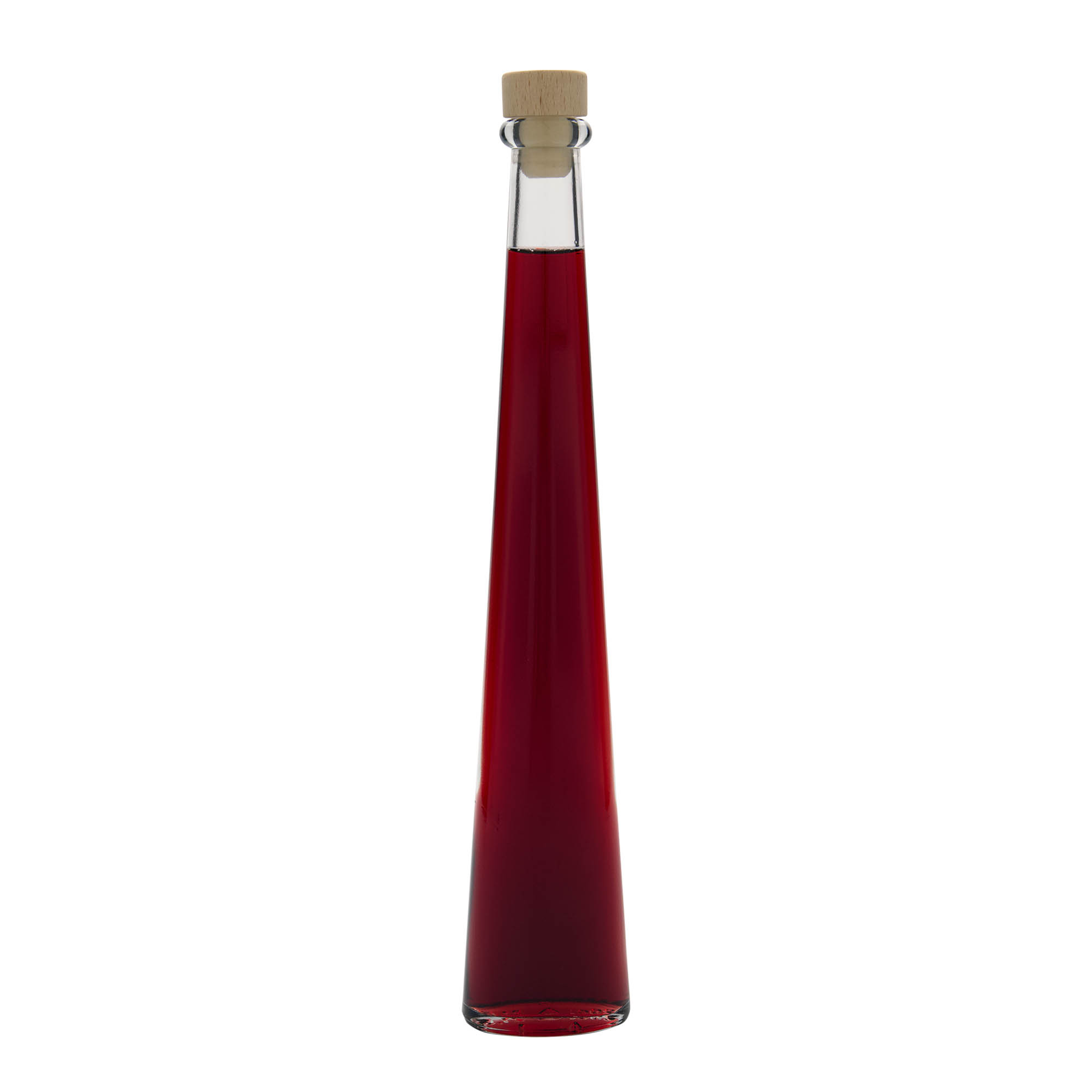 Flacon en verre 200 ml « Dama Ovale », ovale, ouverture : bouchon en liège
