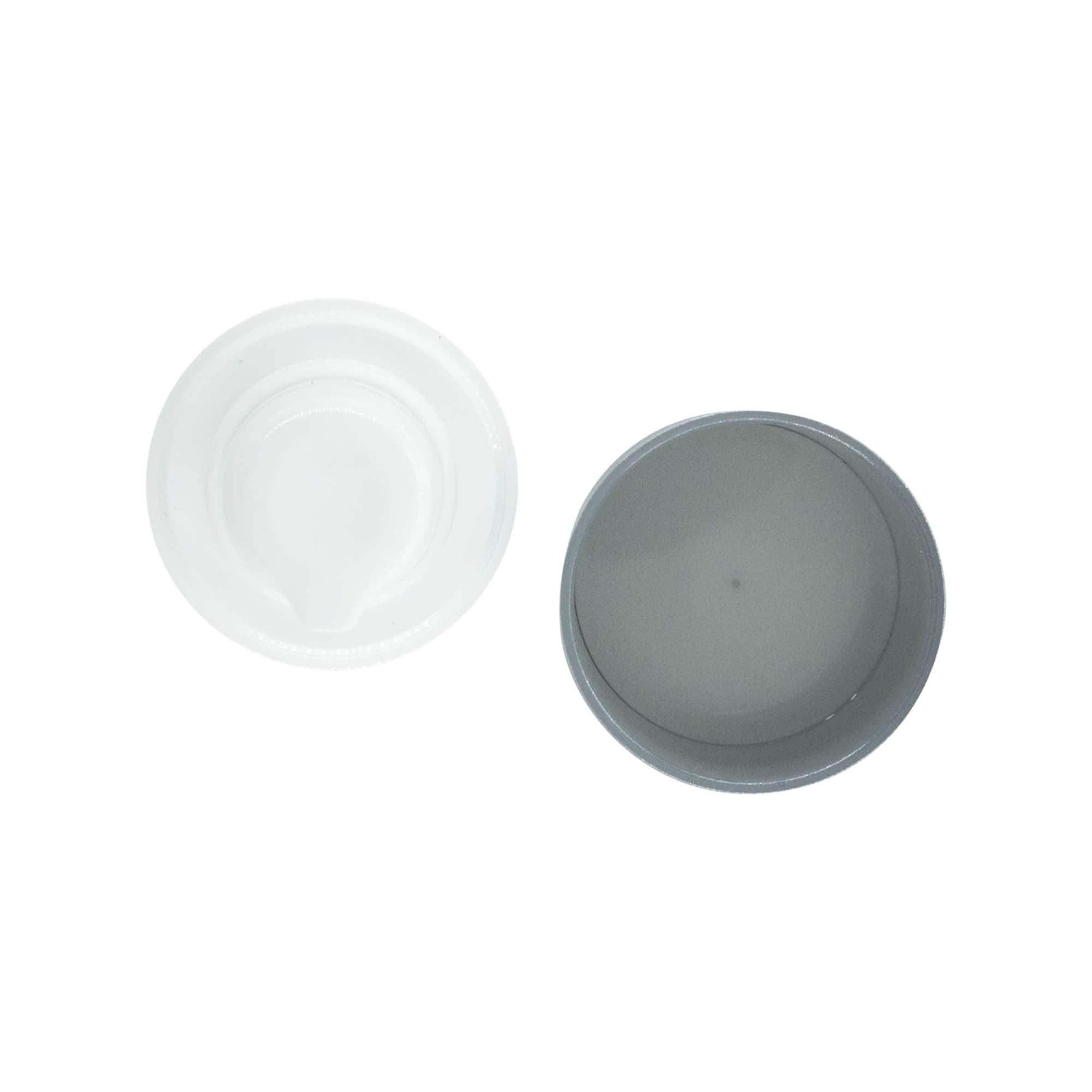 Pompe distributeur sans air 'Micro', plastique PP, argenté
