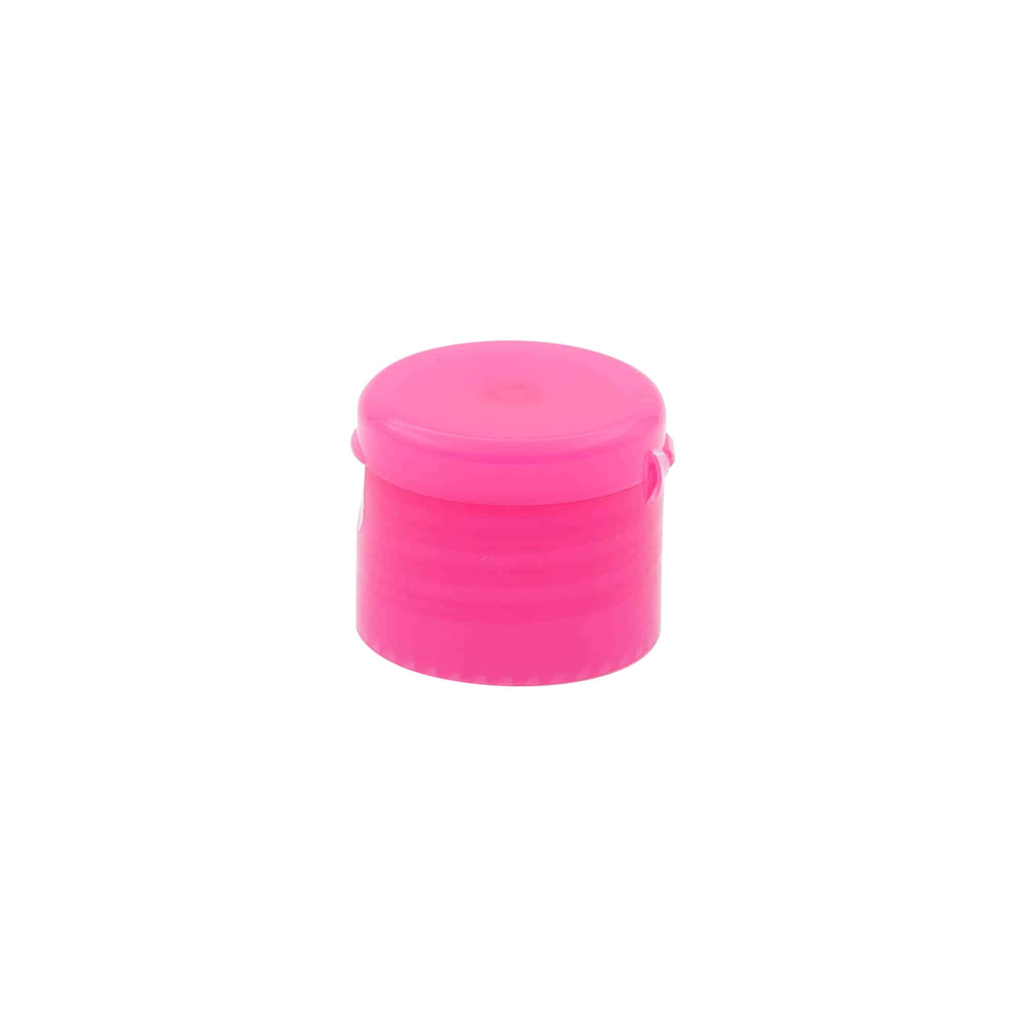 Bougage à vis à charnière rabattable, plastique PP, rose, pour bouchage: 24/410 Bougage à vis à charnière rabattable, plastique PP, rose, pour bouchage: 24/410