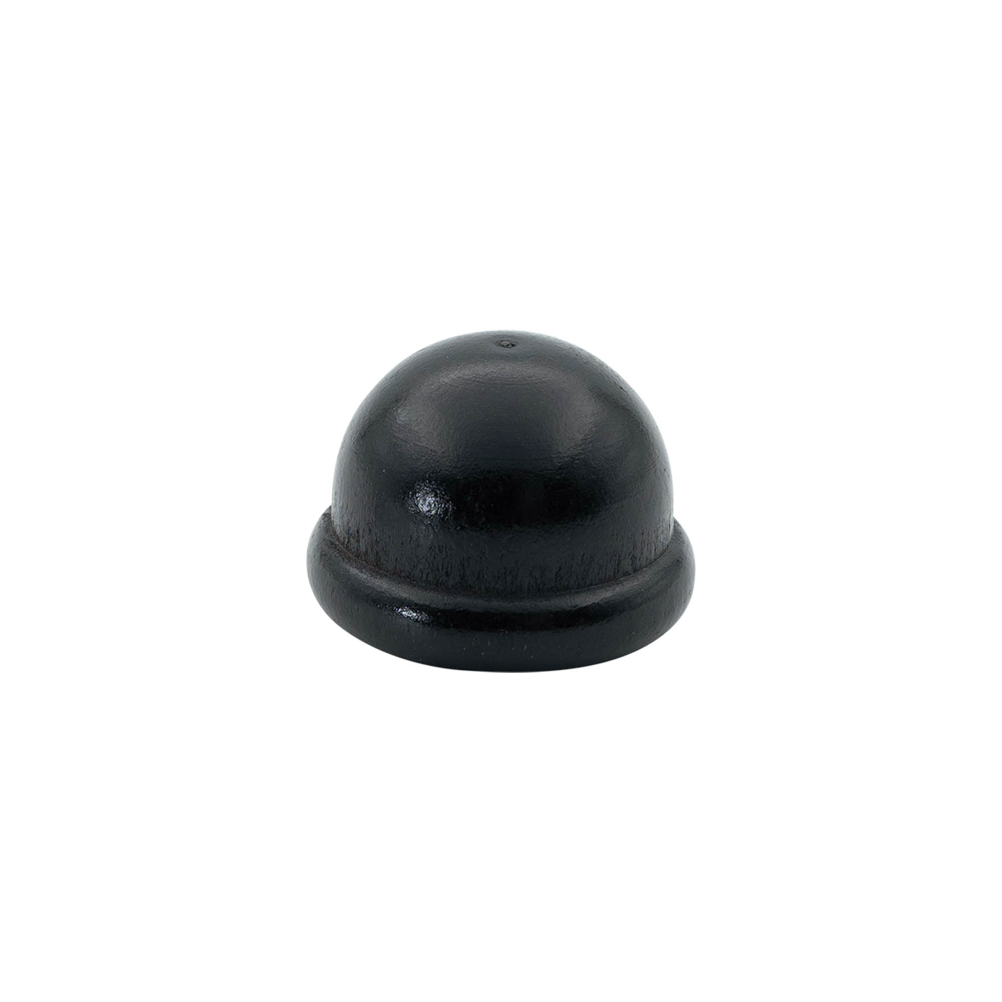 Bouchon à poignée 19 mm "Melon", bois/PE, noir, pour embouchure : liège Bouchon à poignée 19 mm "Melon", bois/PE, noir, pour embouchure : liège