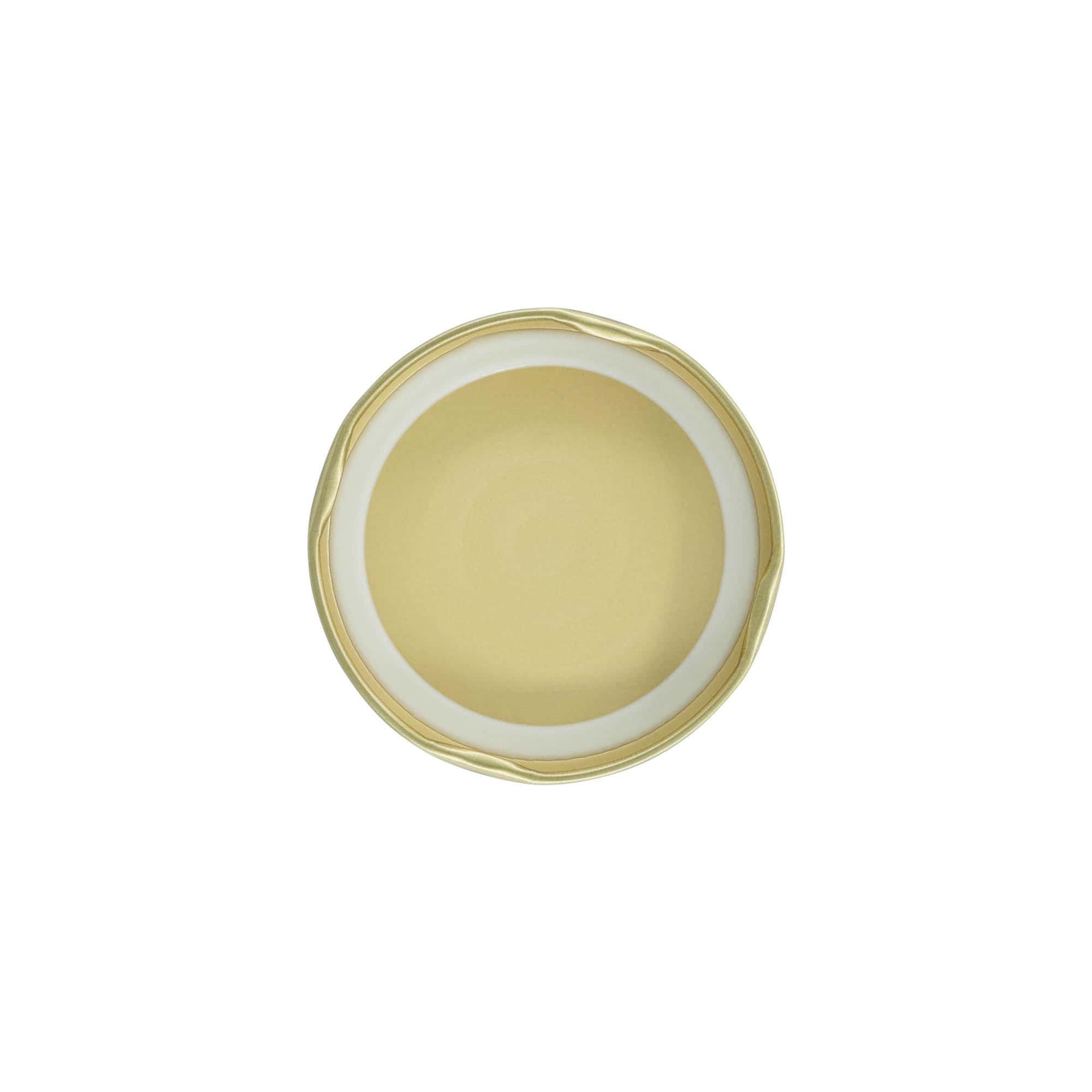 Bouchon à vis, tôle blanche, doré, pour ouverture : TO 66