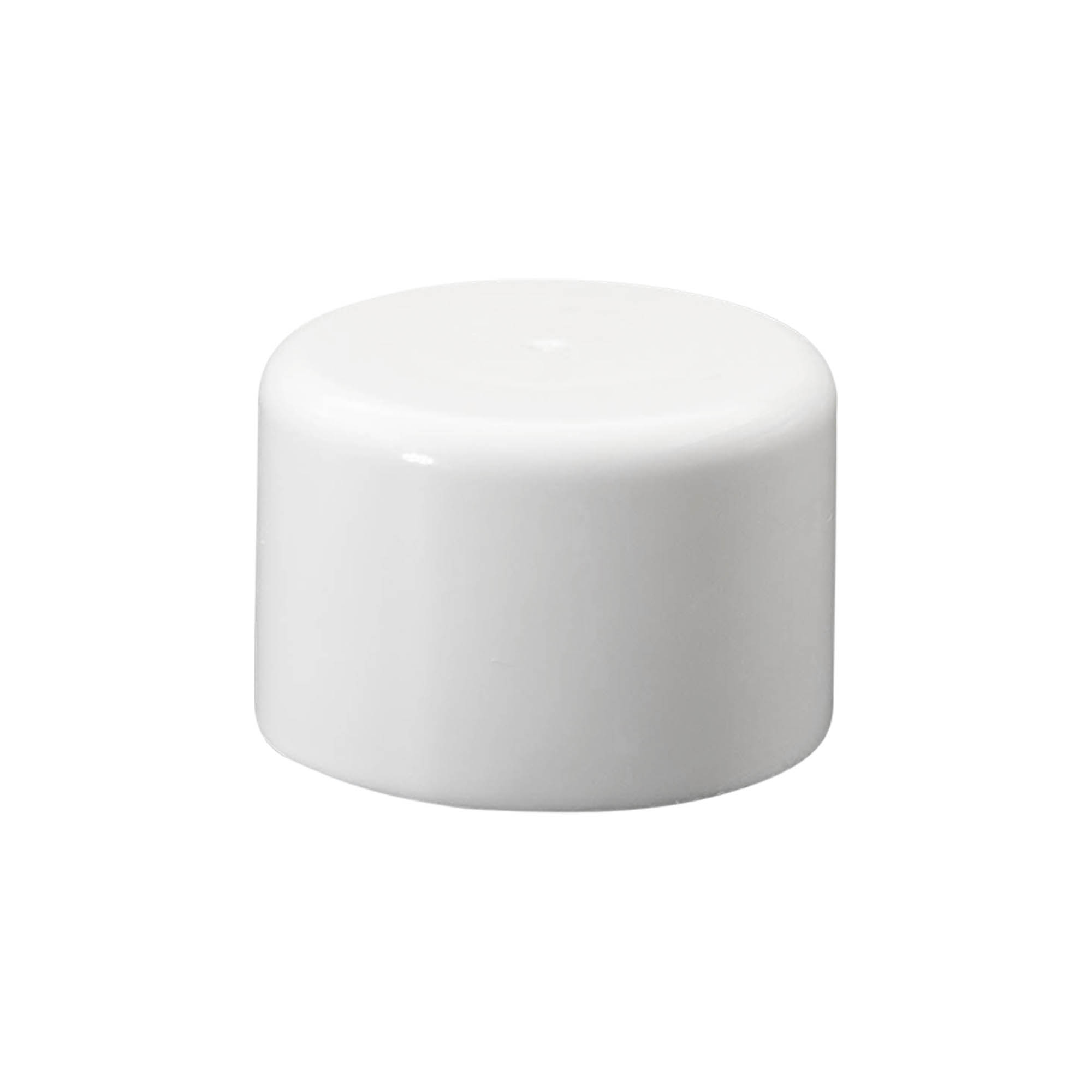 Bouchon à vis pour flacon rond avec insert de seringue, plastique PE, blanc, pour ouverture : GL 22 Bouchon à vis pour flacon rond avec insert de seringue, plastique PE, blanc, pour ouverture : GL 22