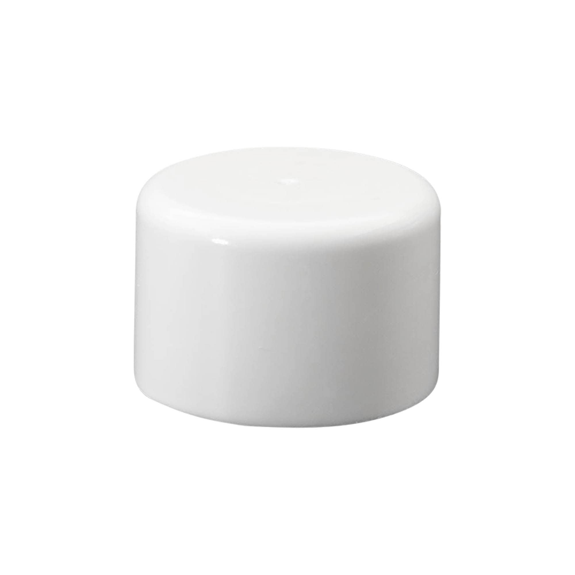 Bouchon à vis pour flacon rond avec insert de seringue, plastique PE, blanc, pour ouverture : GL 22