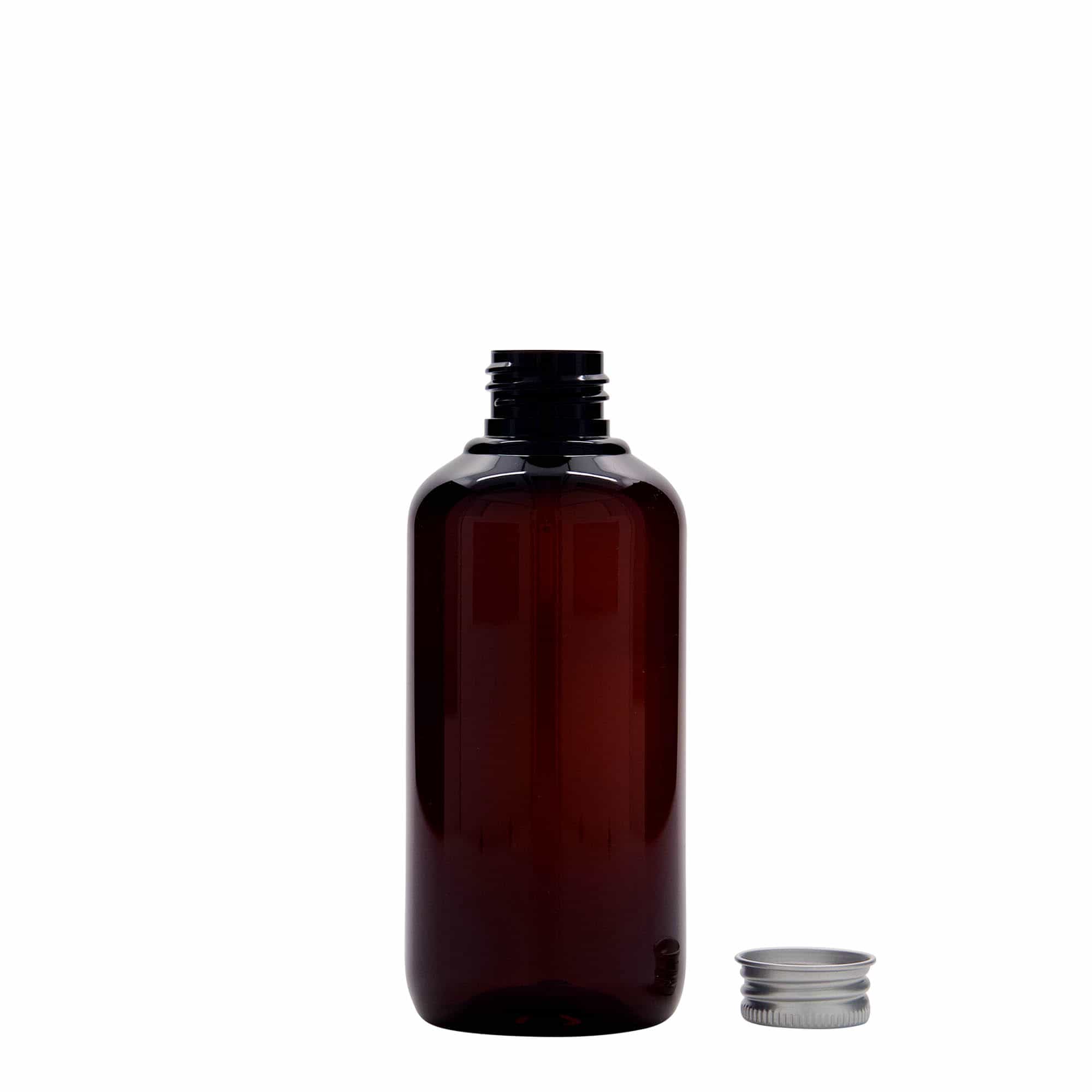 Bouteille en plastique recyclé 200 ml 'Victor’s Best', PCR, brun, bouchage: 24/410