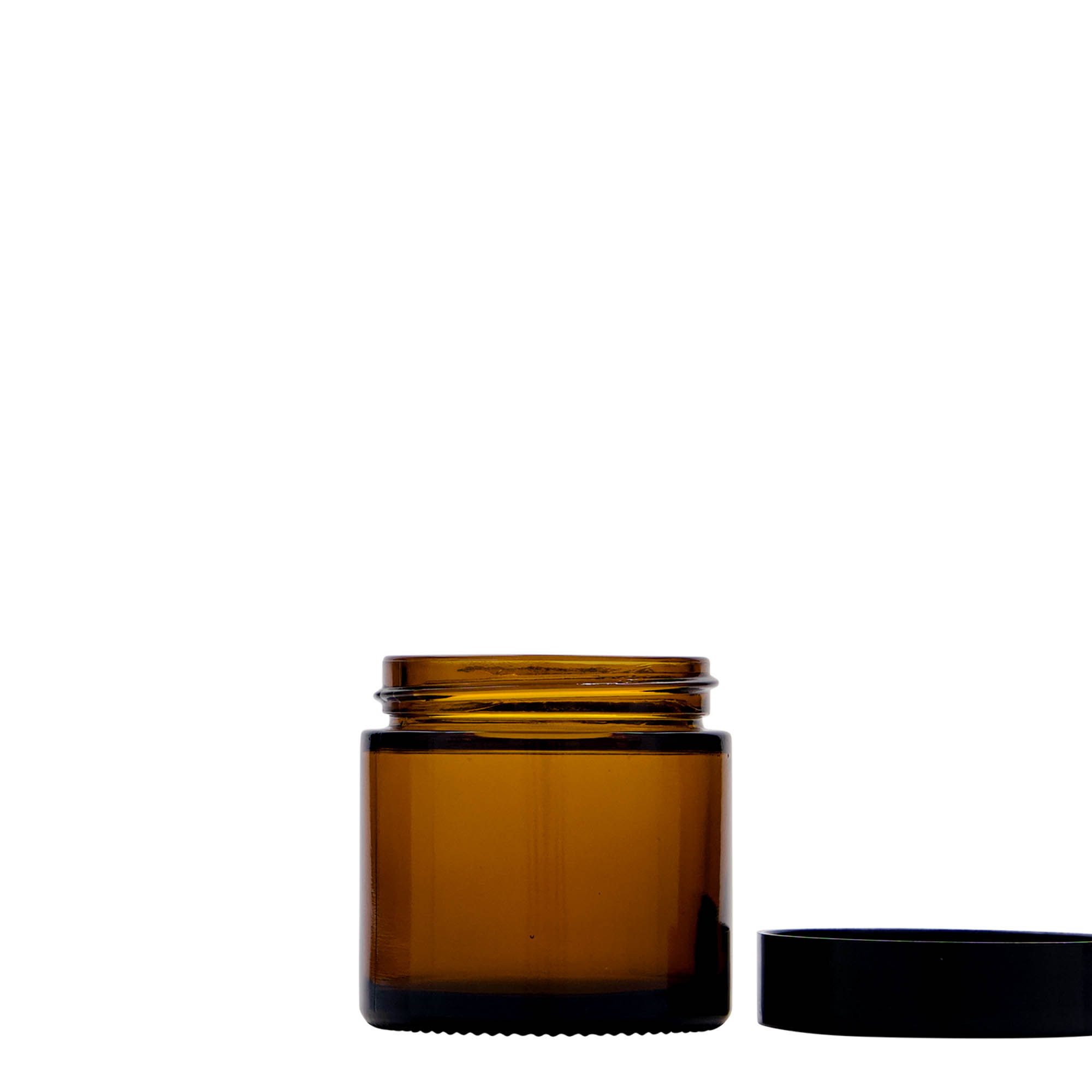 Pot de 60 ml 'Brown Line', verre, brun, ouverture : bouchon à vis Pot de 60 ml 'Brown Line', verre, brun, ouverture : bouchon à vis