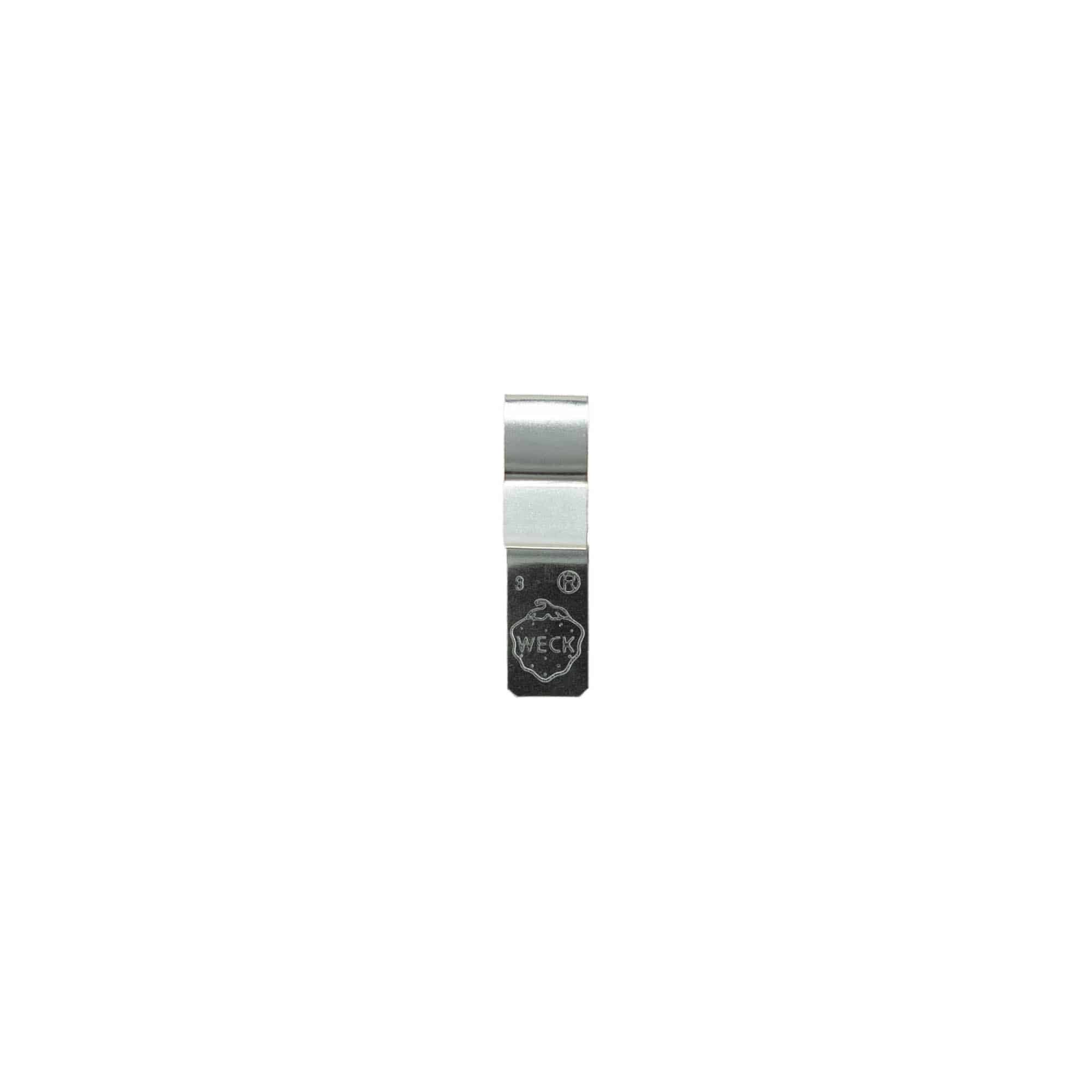 Agrafe WECK n°, acier inoxydable, argenté