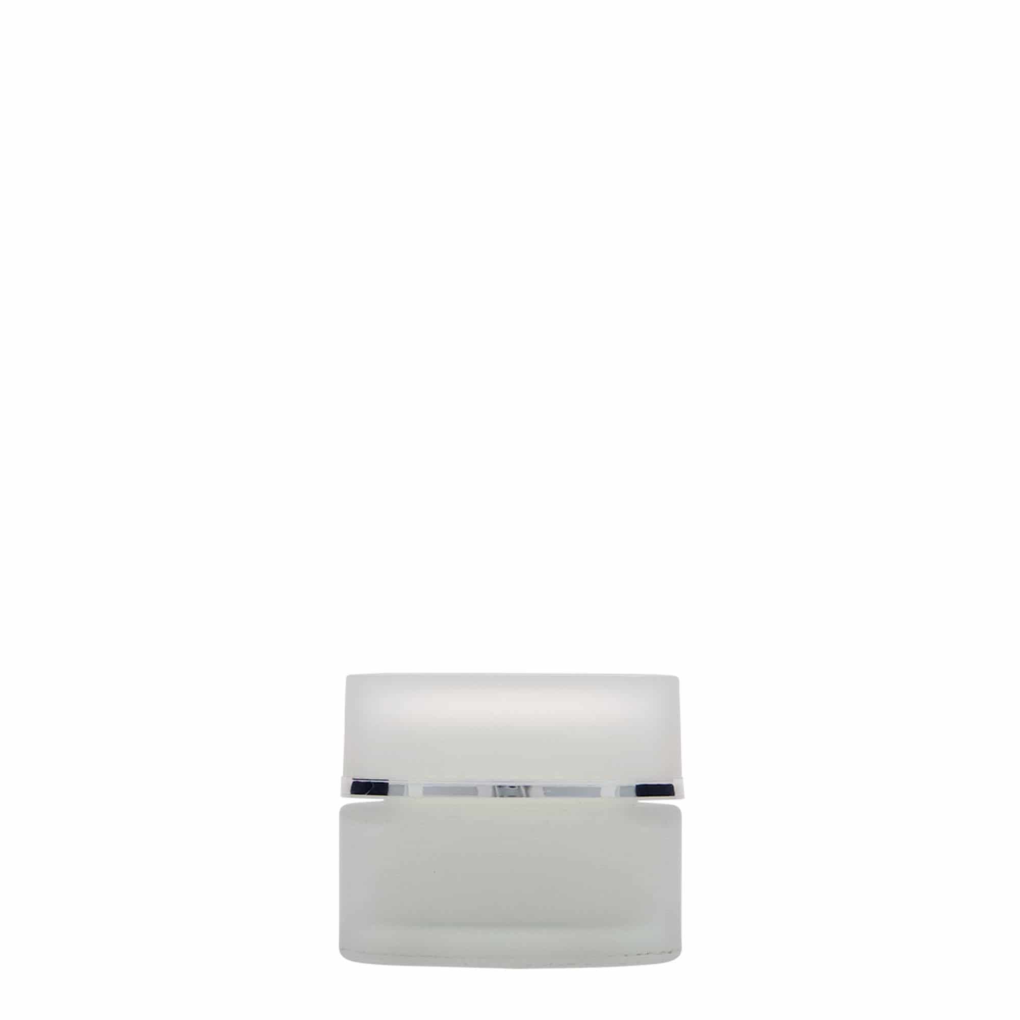 15 ml pot « Édition Platine », verre, givré, ouverture : fermeture à vis