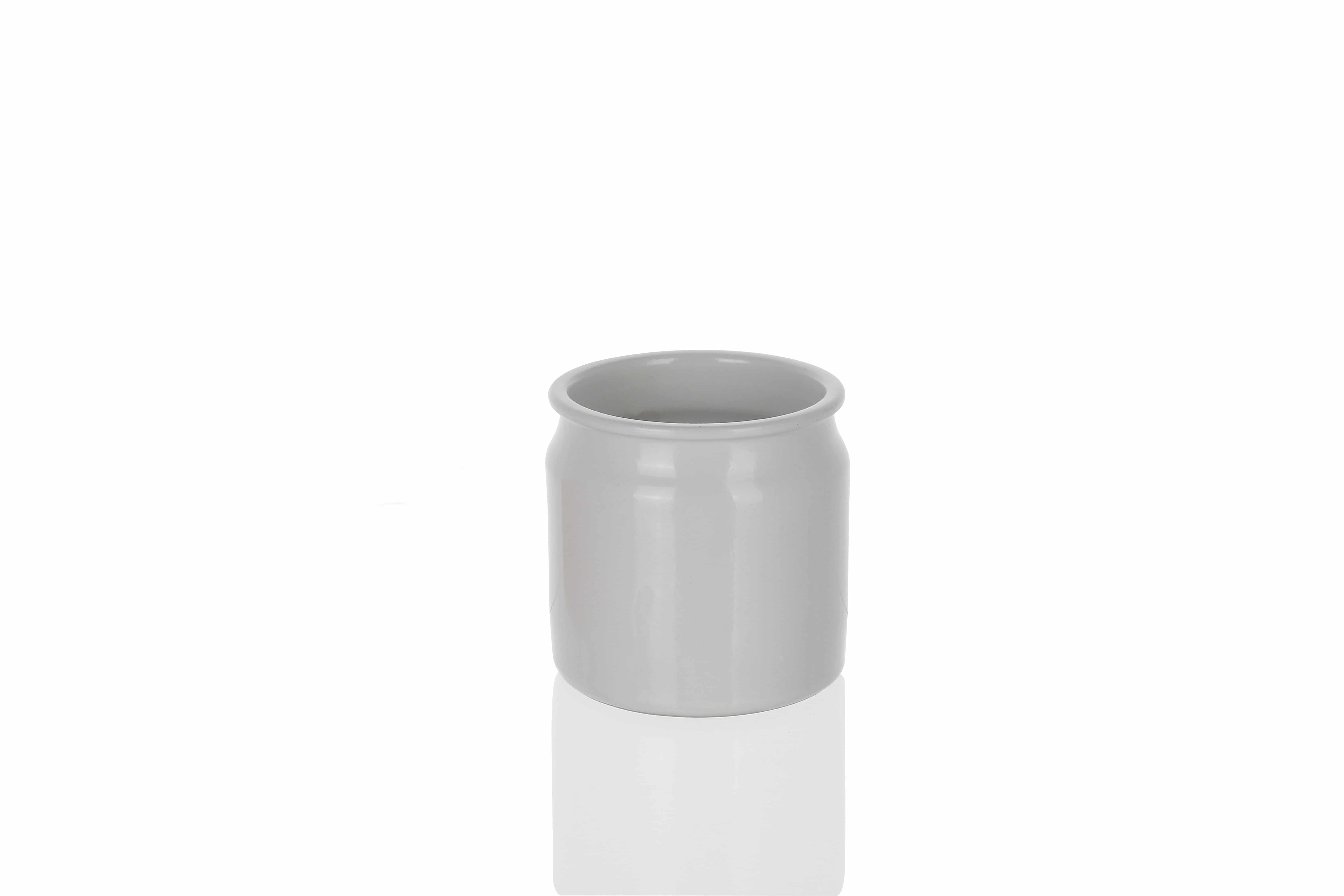 Pot en grès 160 ml, céramique, blanc, bouchage: bouchon