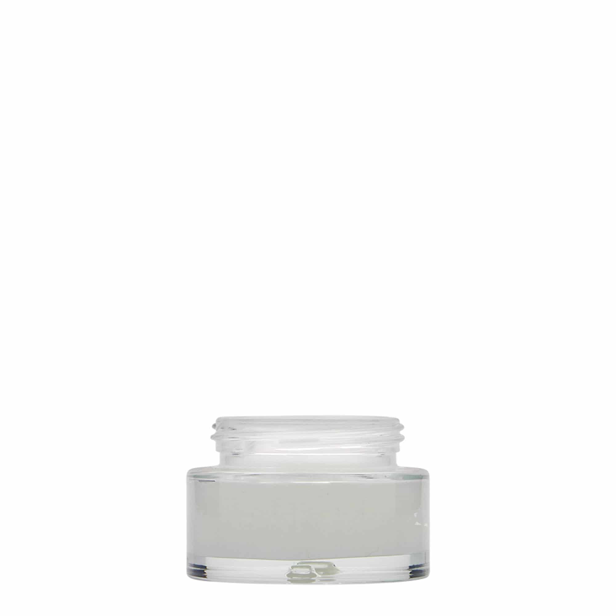 Pot de 30 ml « Clear Edition », verre, ouverture : fermeture à vis
