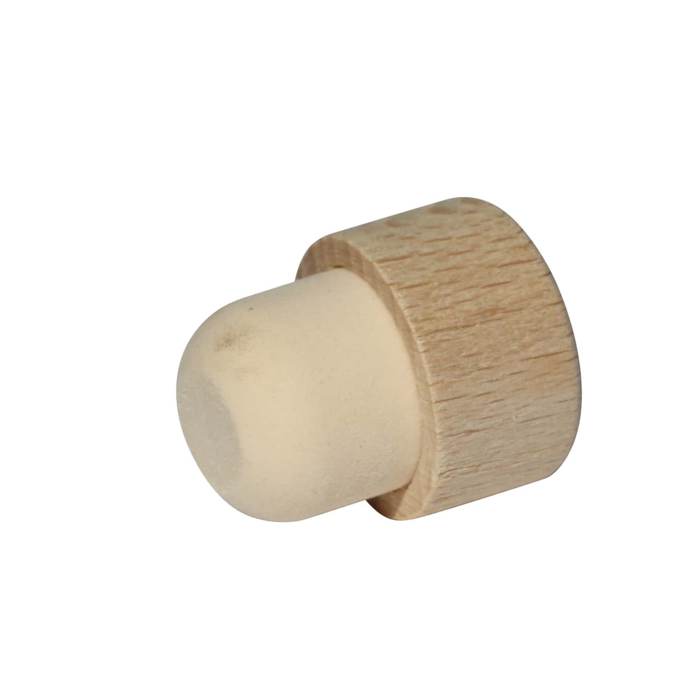 Bouchon à poignée 16,5 mm, bois/plastique, pour embouchure : liège Bouchon à poignée 16,5 mm, bois/plastique, pour embouchure : liège