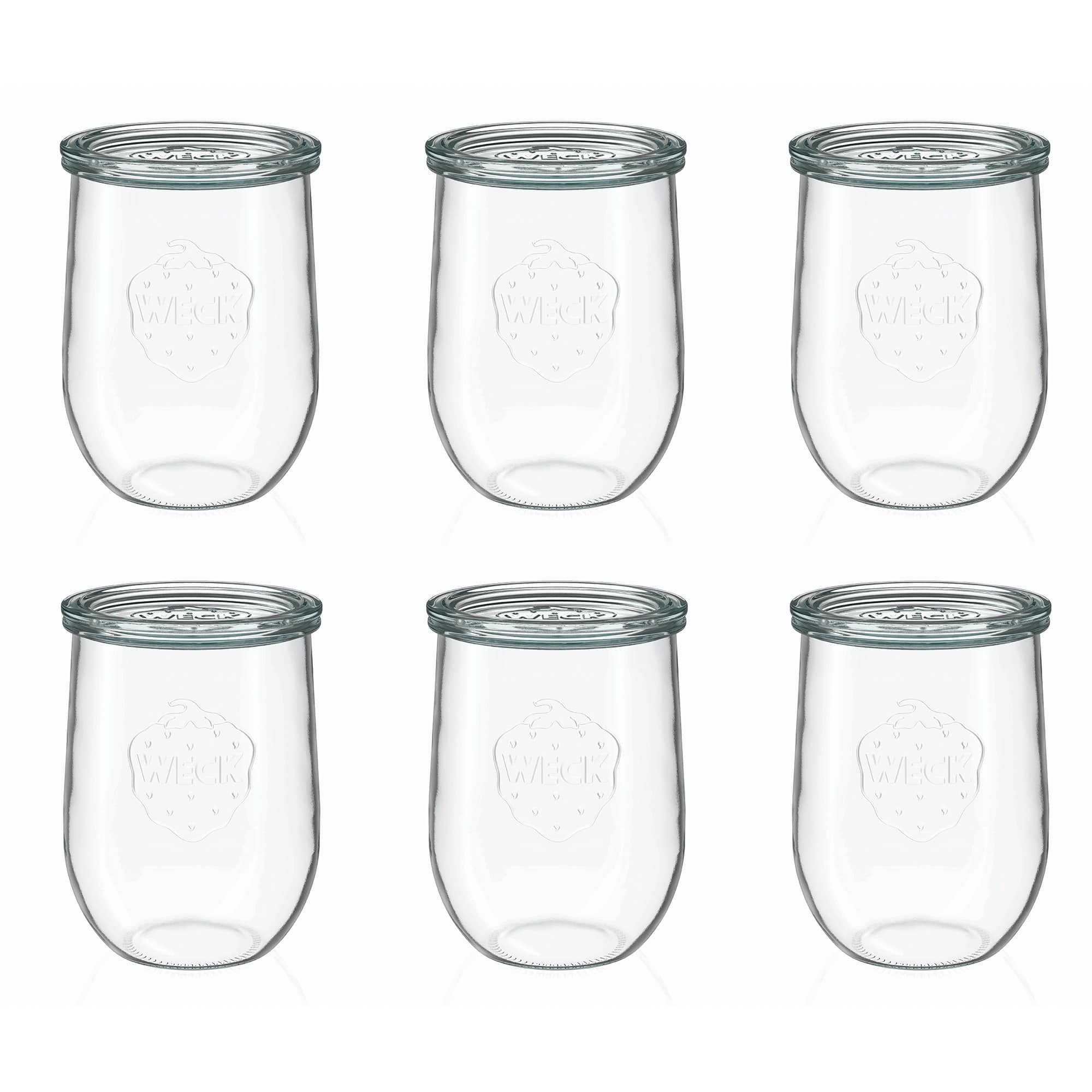 6x 1050 ml WECK verre tulipe avec couvercle en verre RR 100