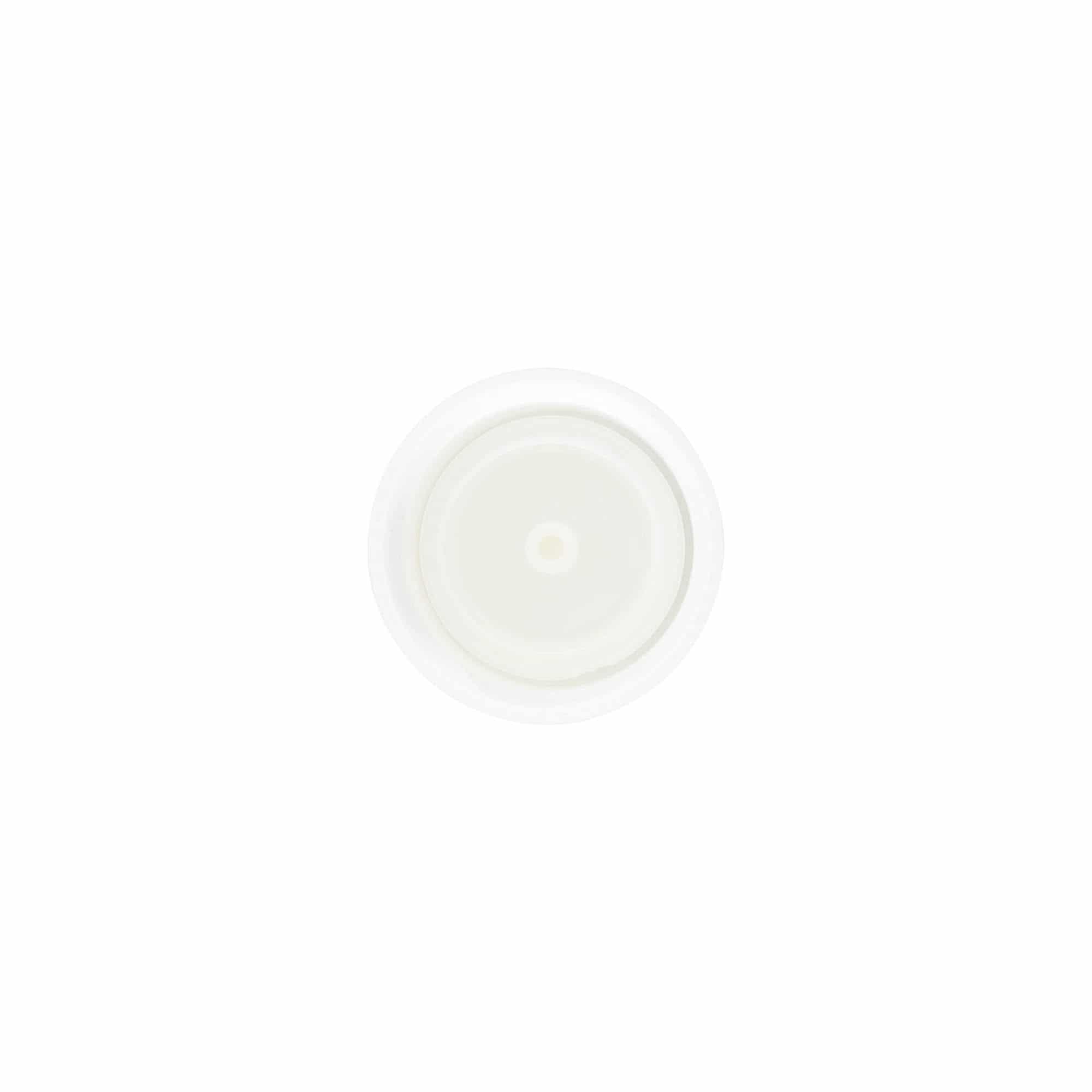 Bougage à vis avec insert de pulvérisation, plastique PP, blanc, pour bouchage: 24/410
