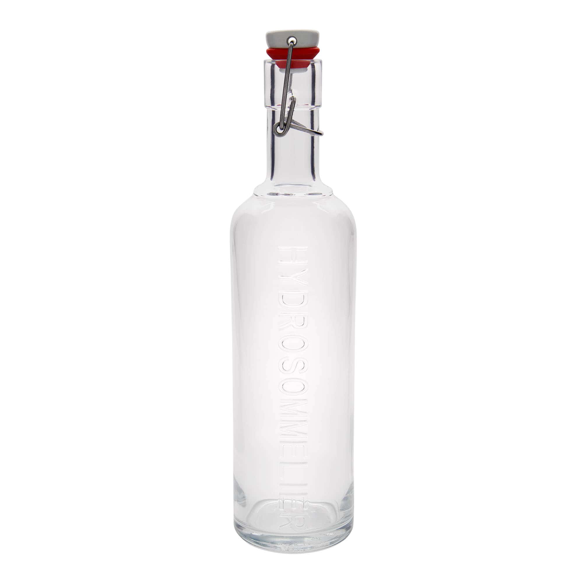 Bouteille en verre 1.000 ml « Optima Hydrosommelier », ouverture : fermeture à levier