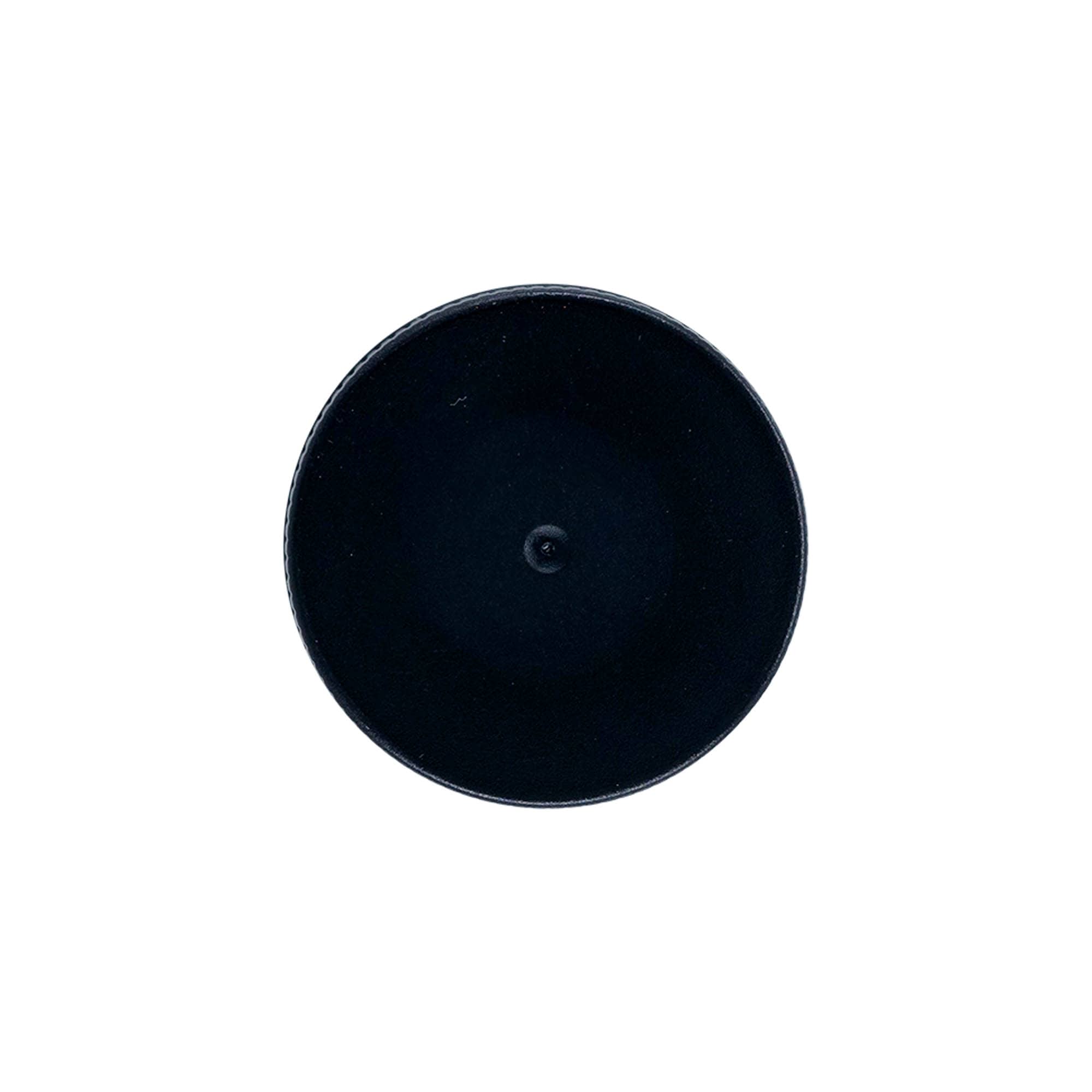 Bouchon à vis avec insert EPE, plastique PP, noir, pour ouverture : DIN 40