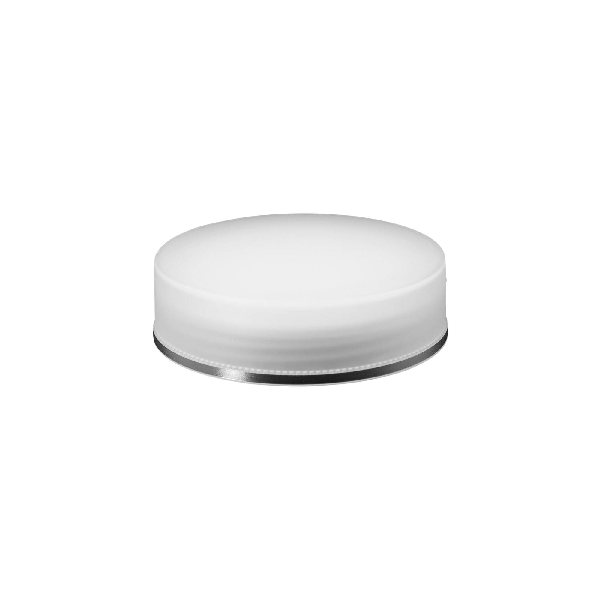 Bouchon à vis « Clear/Platin Edition », plastique PP, blanc, pour ouverture : 70/2P
