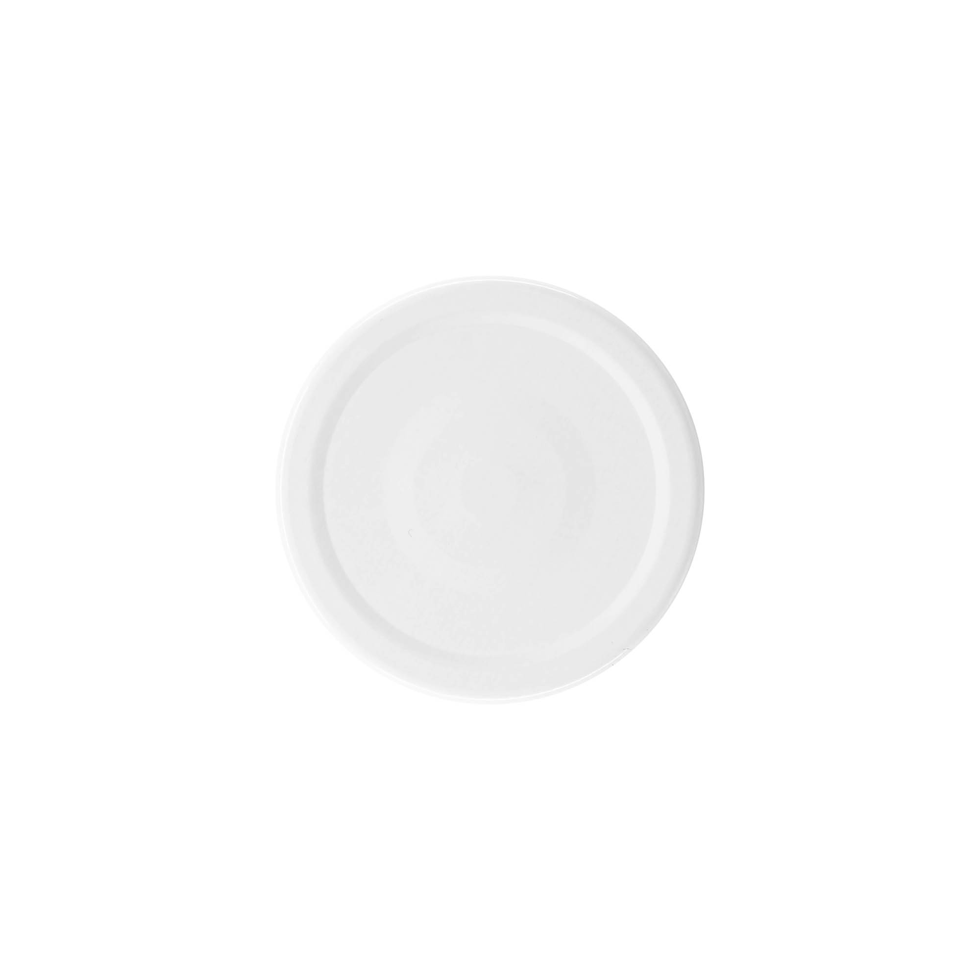 Bouchon à visser Deep-Twist-Off, tôle blanche, blanc, pour ouverture : Deep-TO 66
