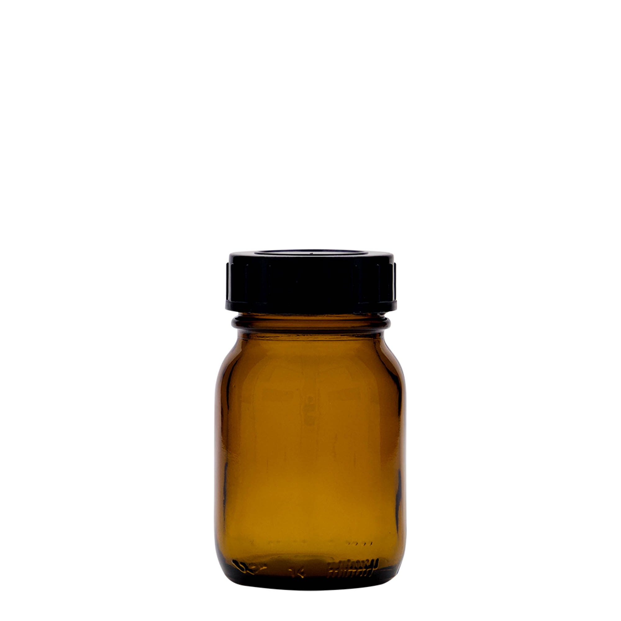 75 ml flacon à col large, brun, ouverture : DIN 40