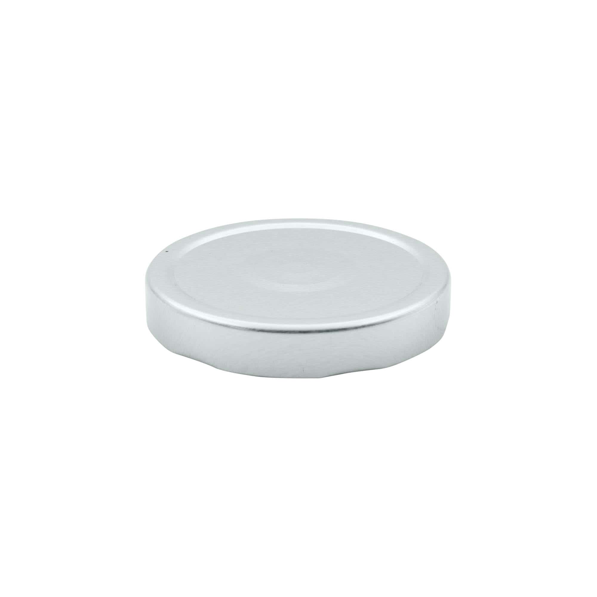 Bouchon à visser Deep-Twist-Off, tôle blanche, argenté, pour ouverture : Deep-TO 82