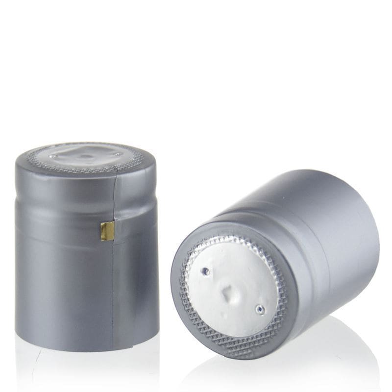Capsule thermo-rétractable 32x41, plastique PVC, argenté Capsule thermo-rétractable 32x41, plastique PVC, argenté