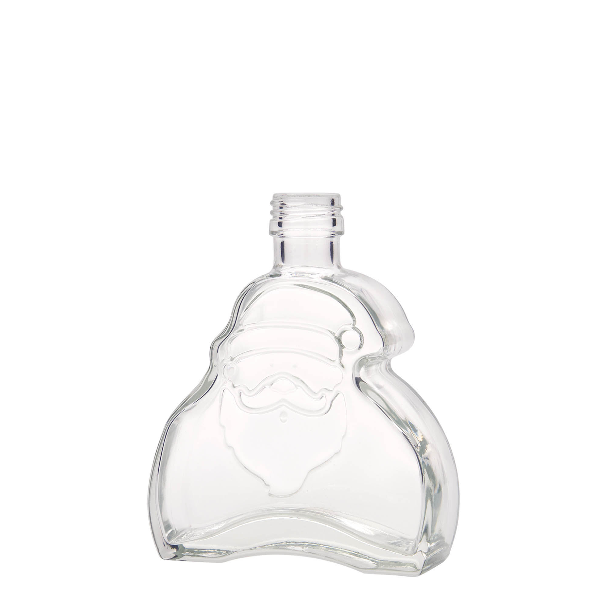Bouteille en verre 200 ml « Père Noël », ouverture : PP 28 Bouteille en verre 200 ml « Père Noël », ouverture : PP 28