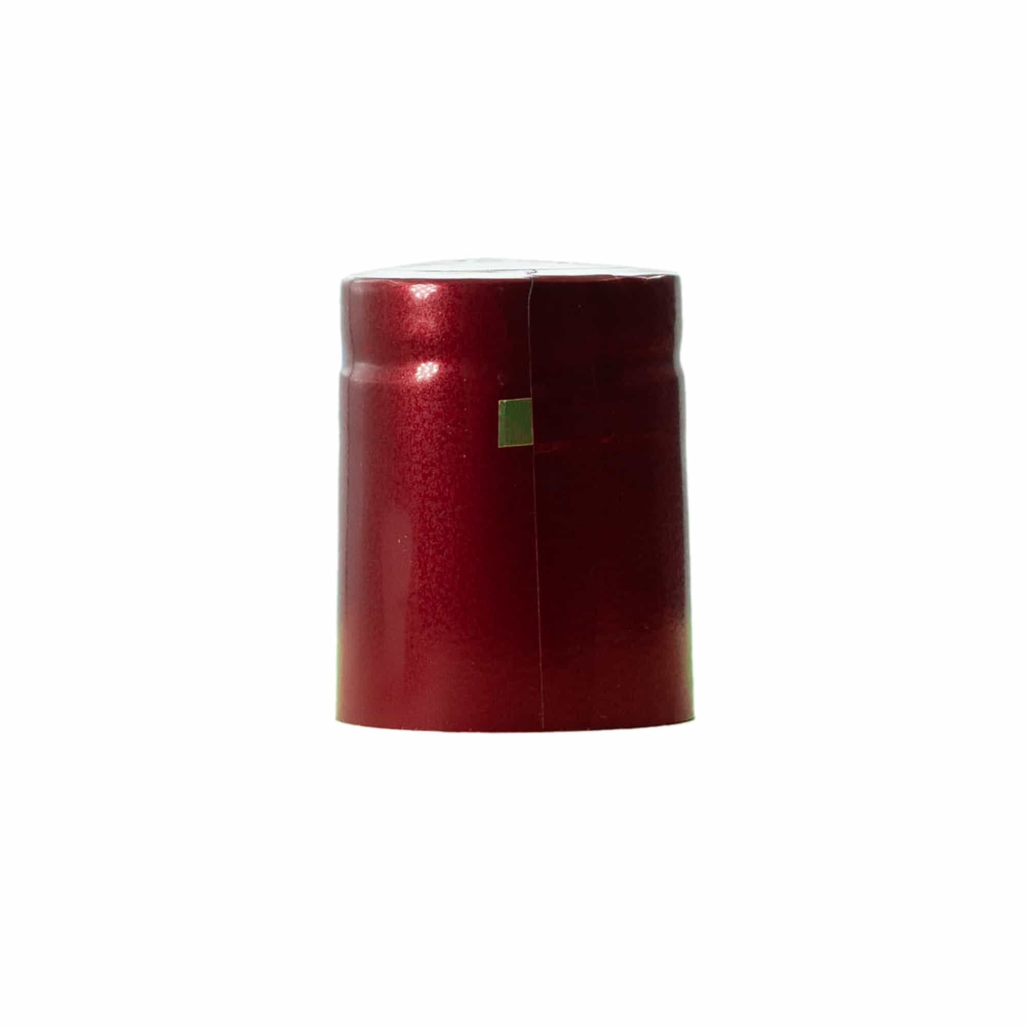 Capsule thermo-rétractable 32x41, plastique PVC, rouge bordeaux Capsule thermo-rétractable 32x41, plastique PVC, rouge bordeaux