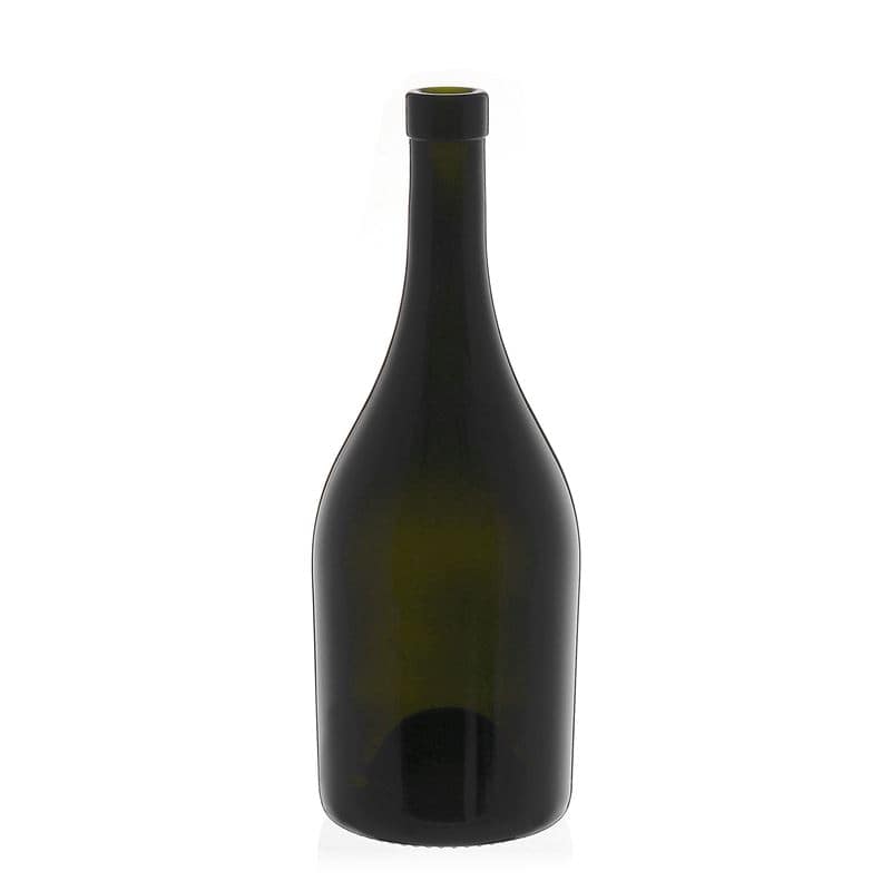 Bouteille de vin 750 ml 'Exclusive', vert antique, col : liège