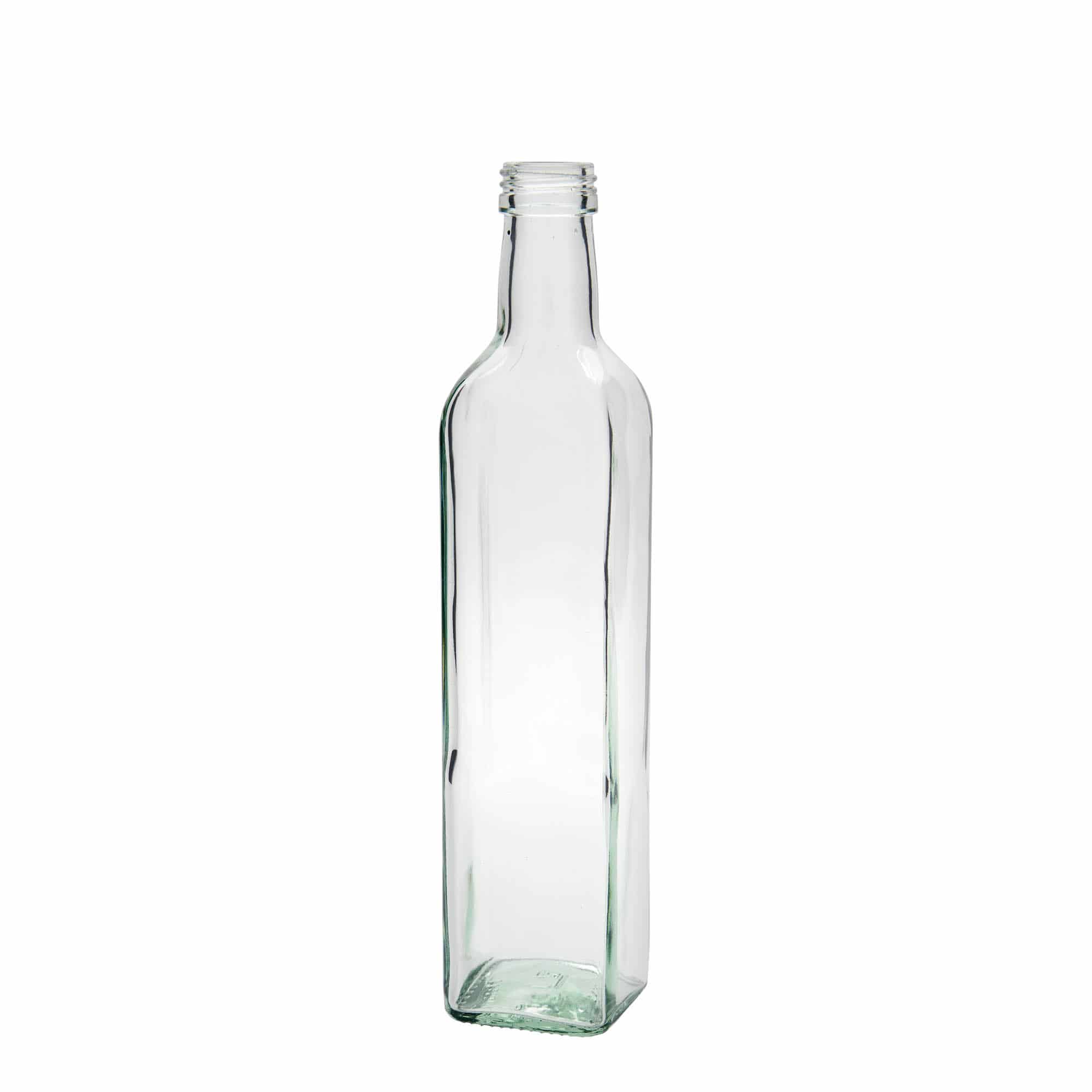 Bouteille en verre 500 ml 'Marasca', carrée, col : PP 31,5