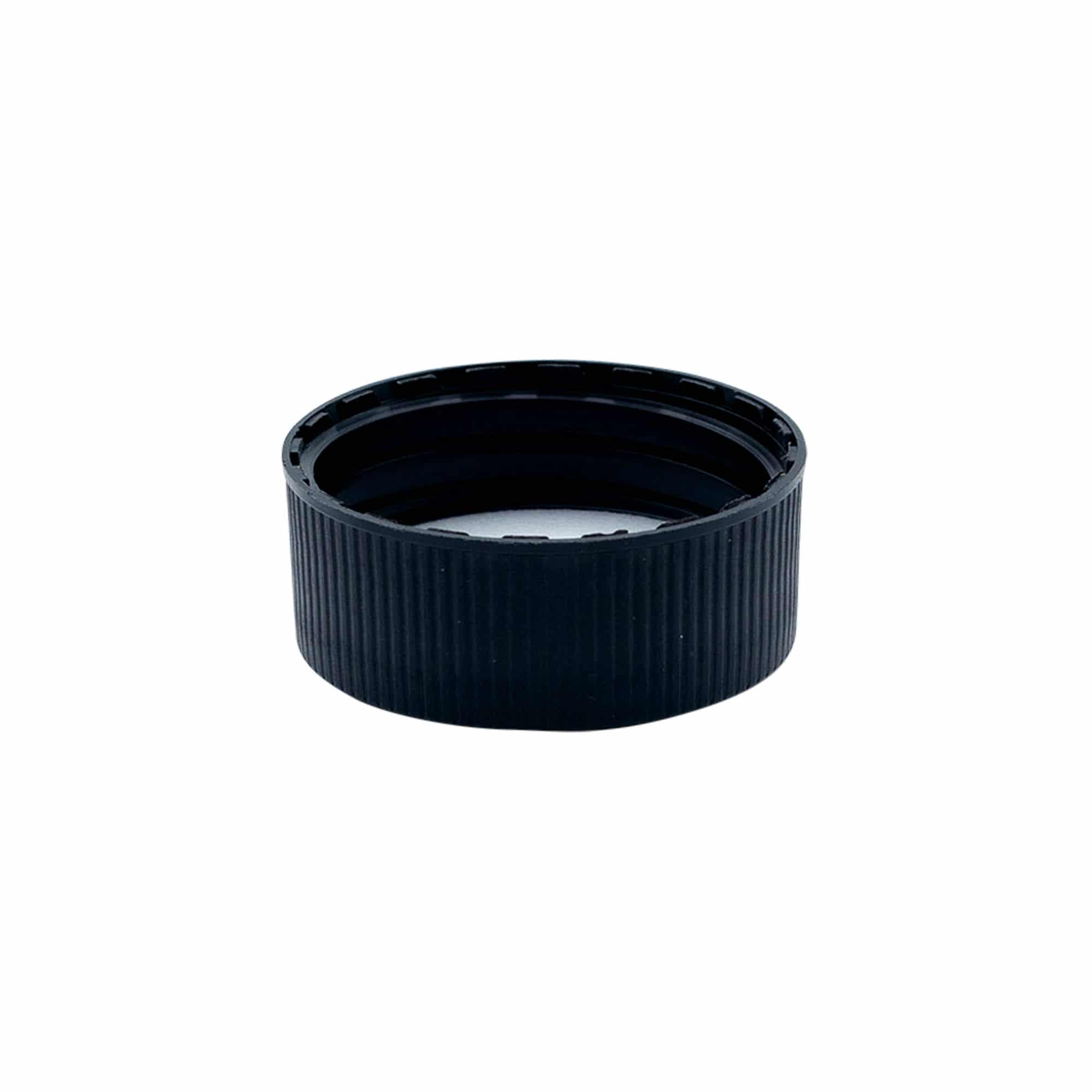 Bougage à vis avec insert EPE, plastique PP, noir, pour bouchage: DIN 40