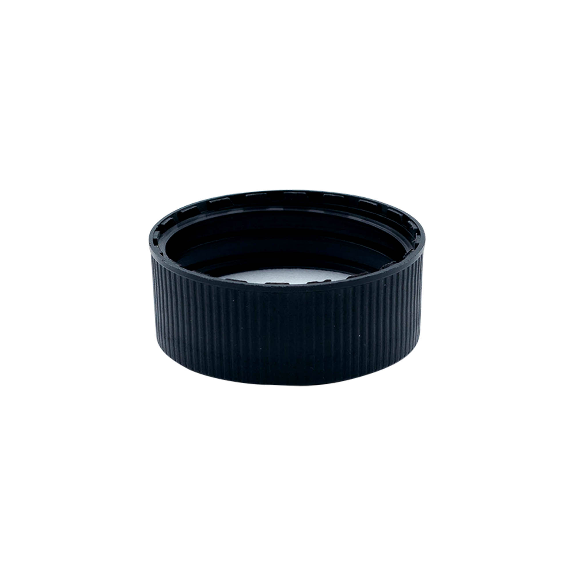 Bouchon à vis avec insert EPE, plastique PP, noir, pour ouverture : DIN 40