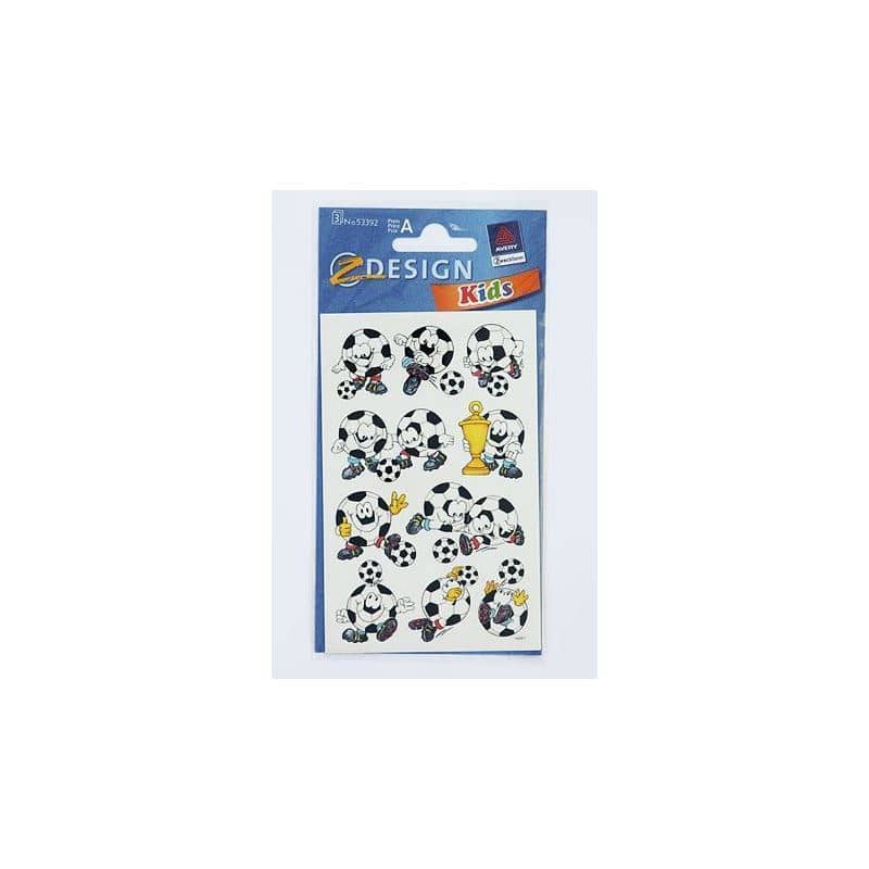 Zweckform autocollants « Ballons de football avec visages », papier, multicolore