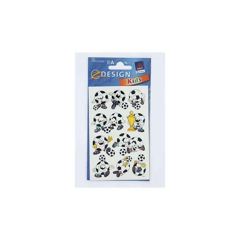 Zweckform autocollants « Ballons de football avec visages », papier, multicolore