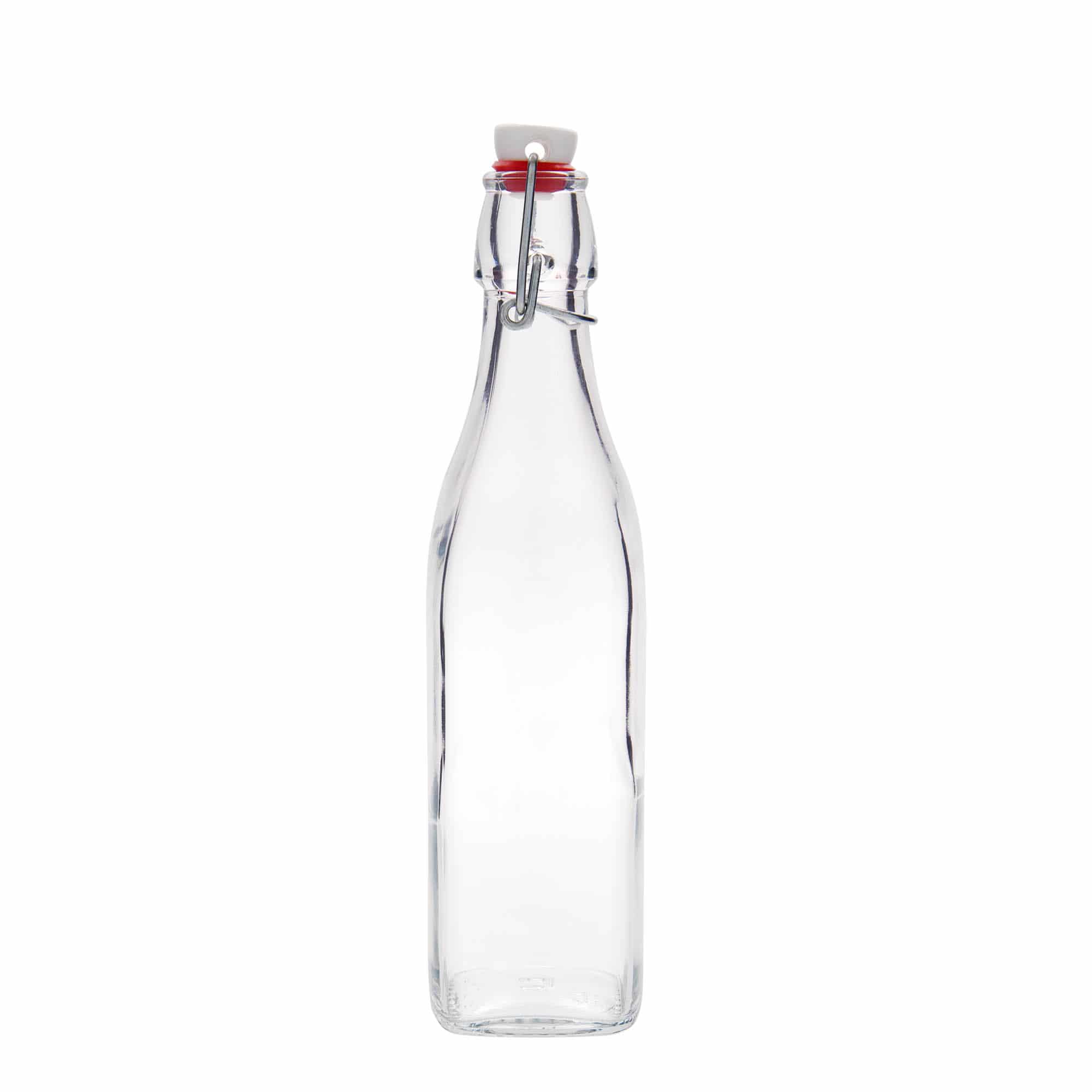 Bouteille en verre 500 ml 'Swing', carrée, col : bouchon mécanique