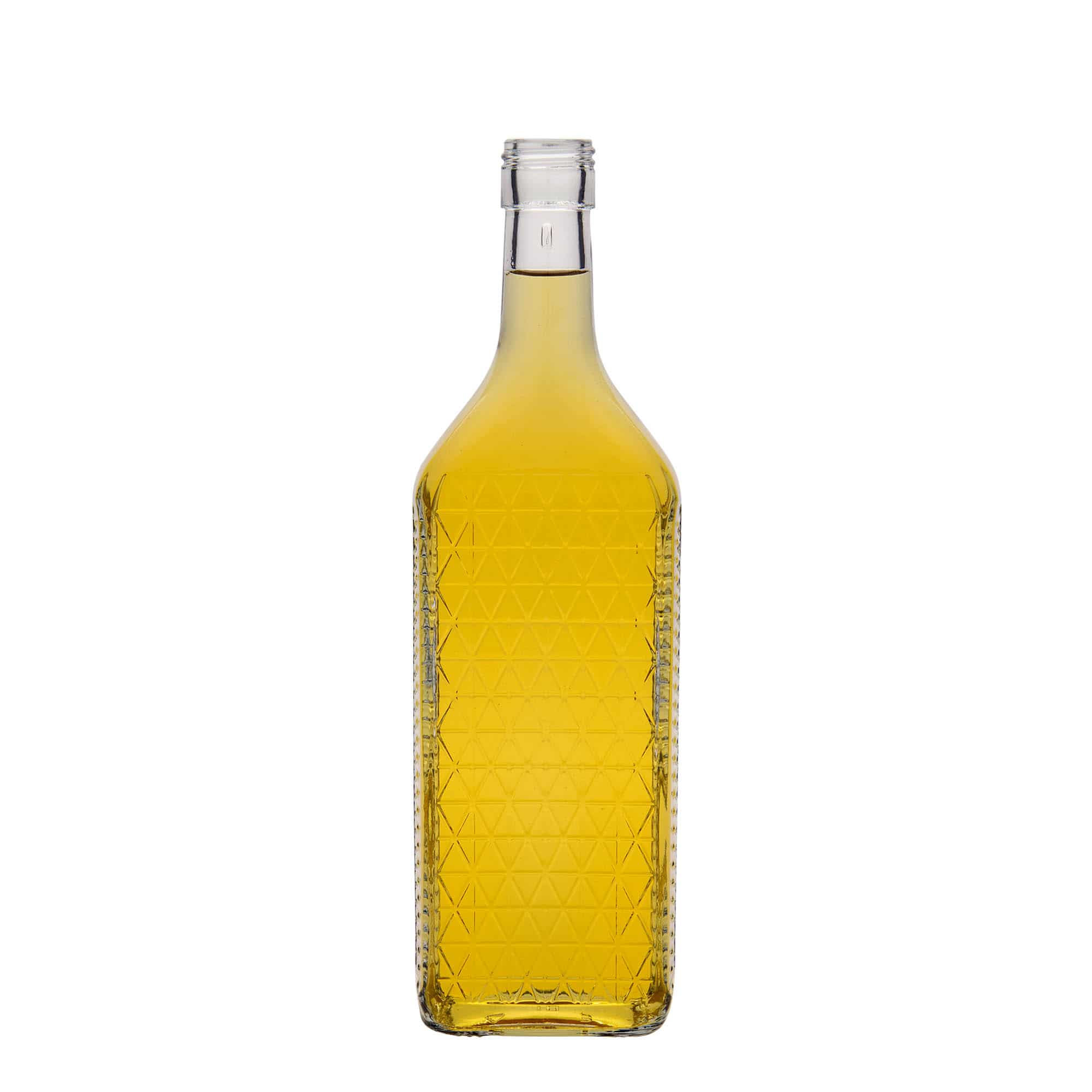 Bouteille en verre 700 ml 'Caruso', rectangulaire, bouchage: PP 31,5