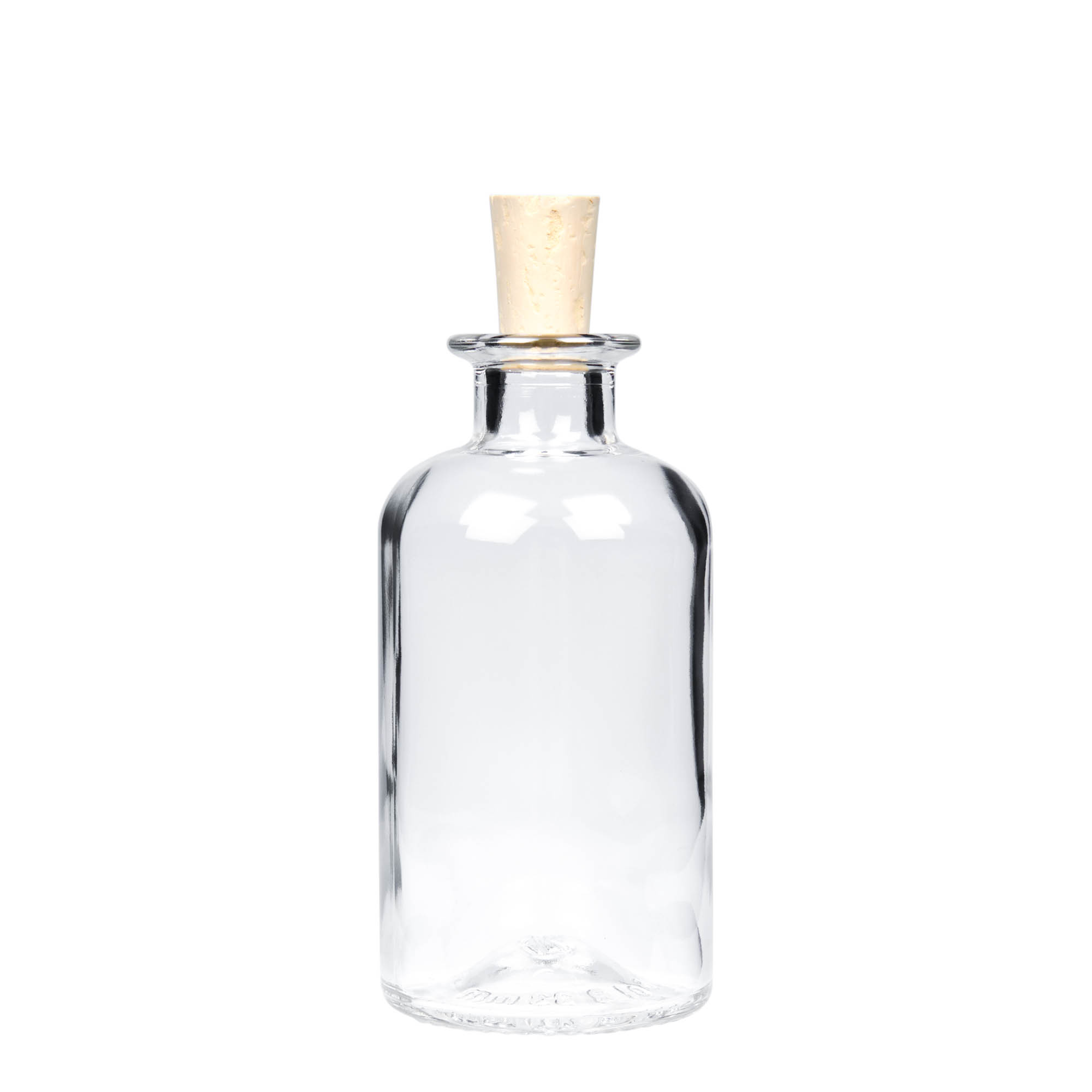 Flacon en verre de 250 ml pour pharmacien, ouverture : liège Flacon en verre de 250 ml pour pharmacien, ouverture : liège